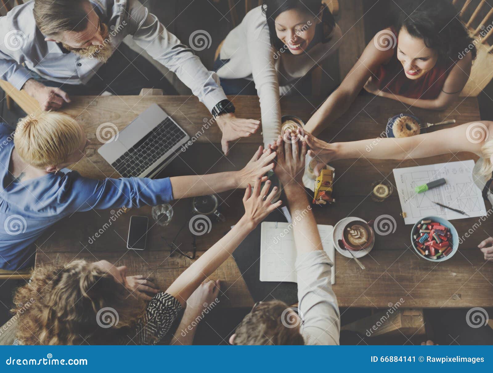 team unity friends meeting partnership concept
