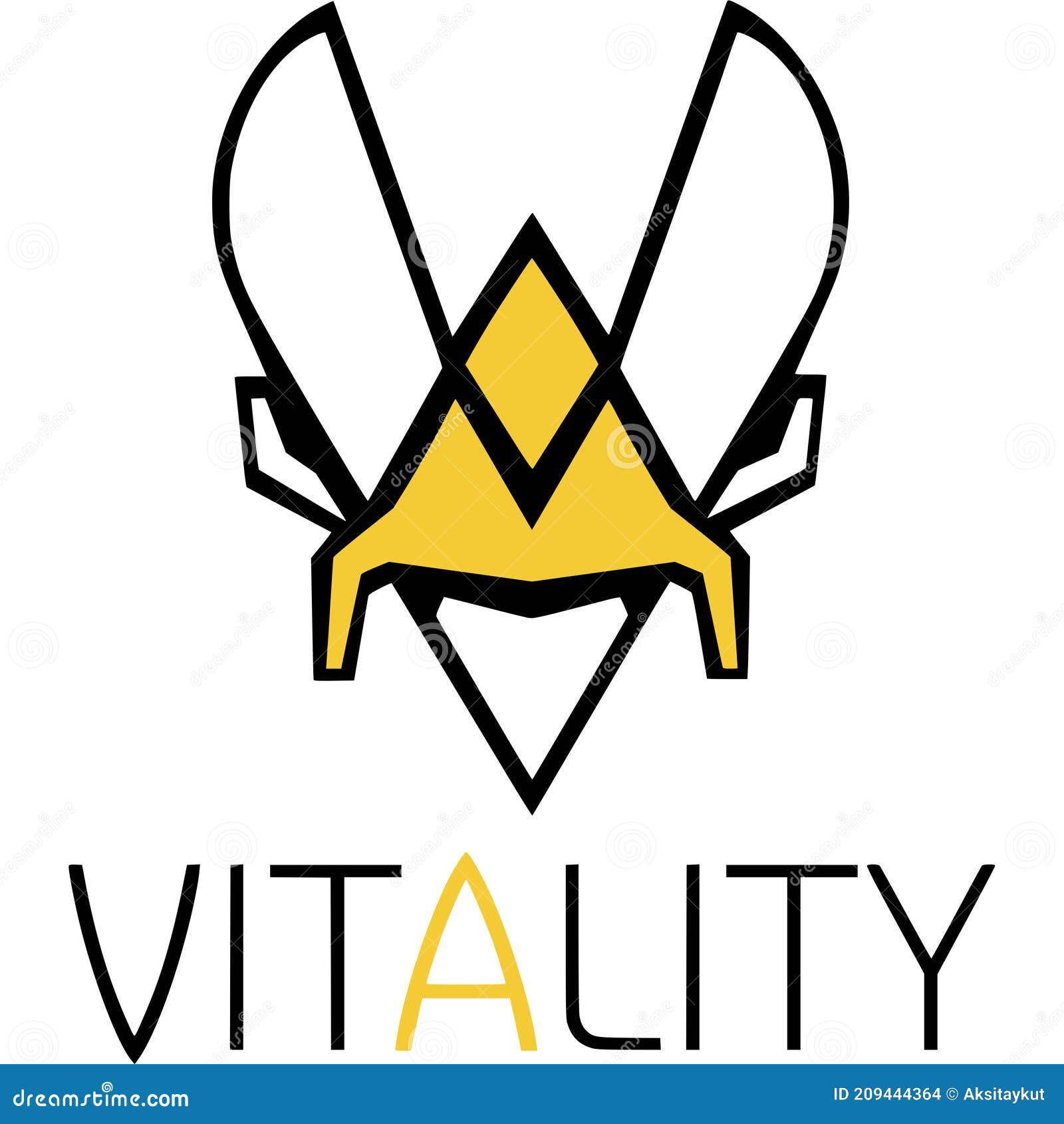 Team vitality sports logo stock illustration. Illustration of