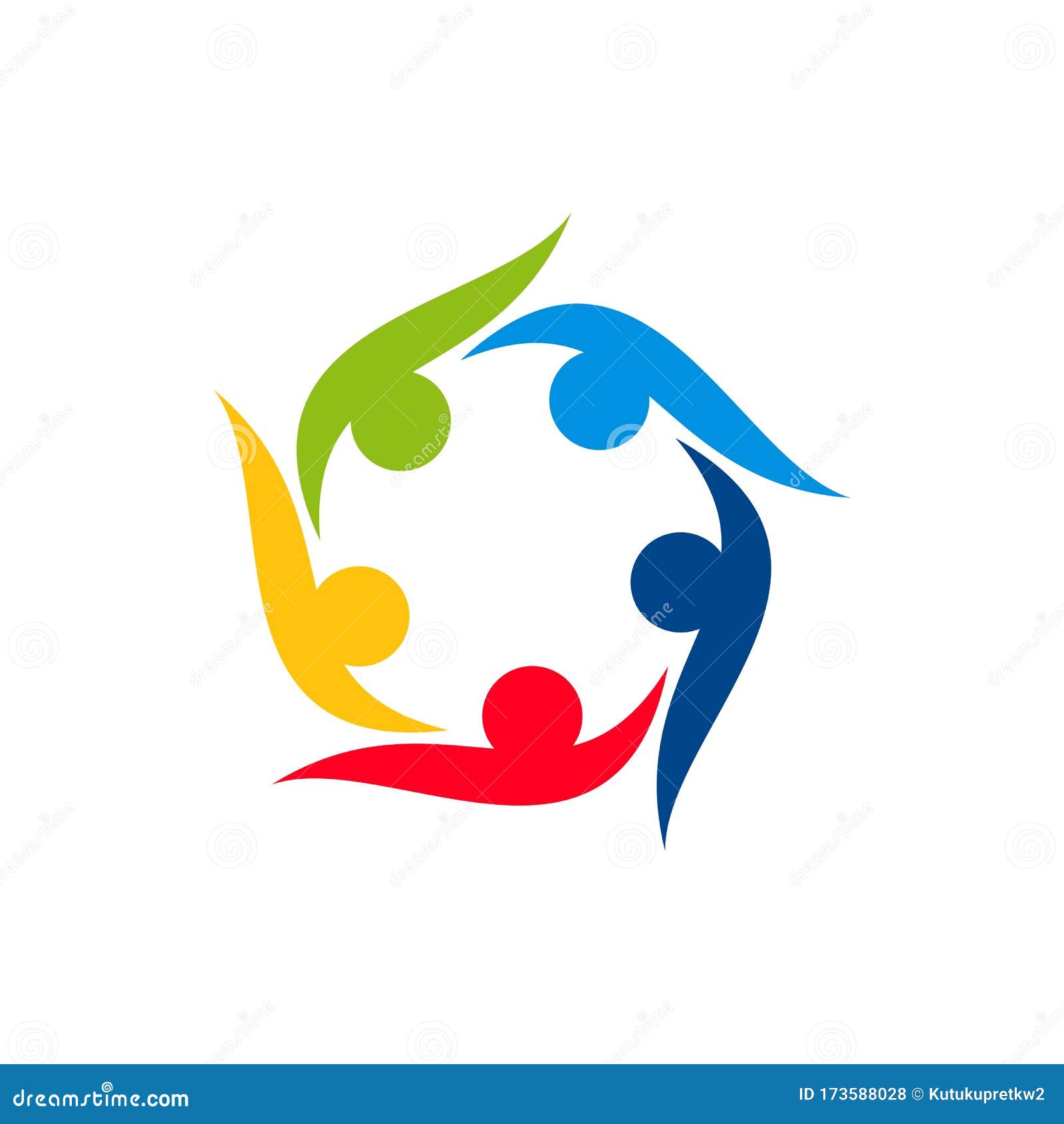 Team Work Concept Collaboration Partnership Logo Template Illustration