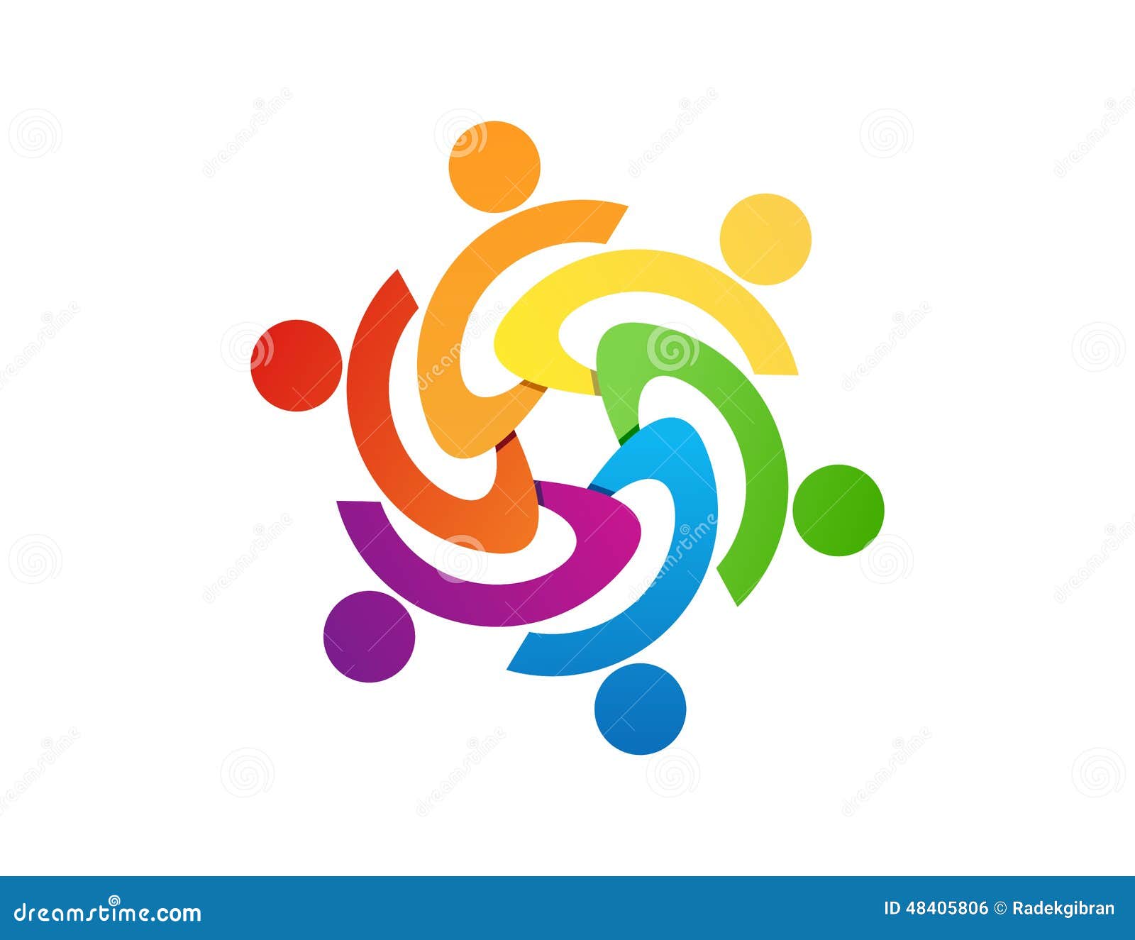 team work logo , people abstract, modern business, connection