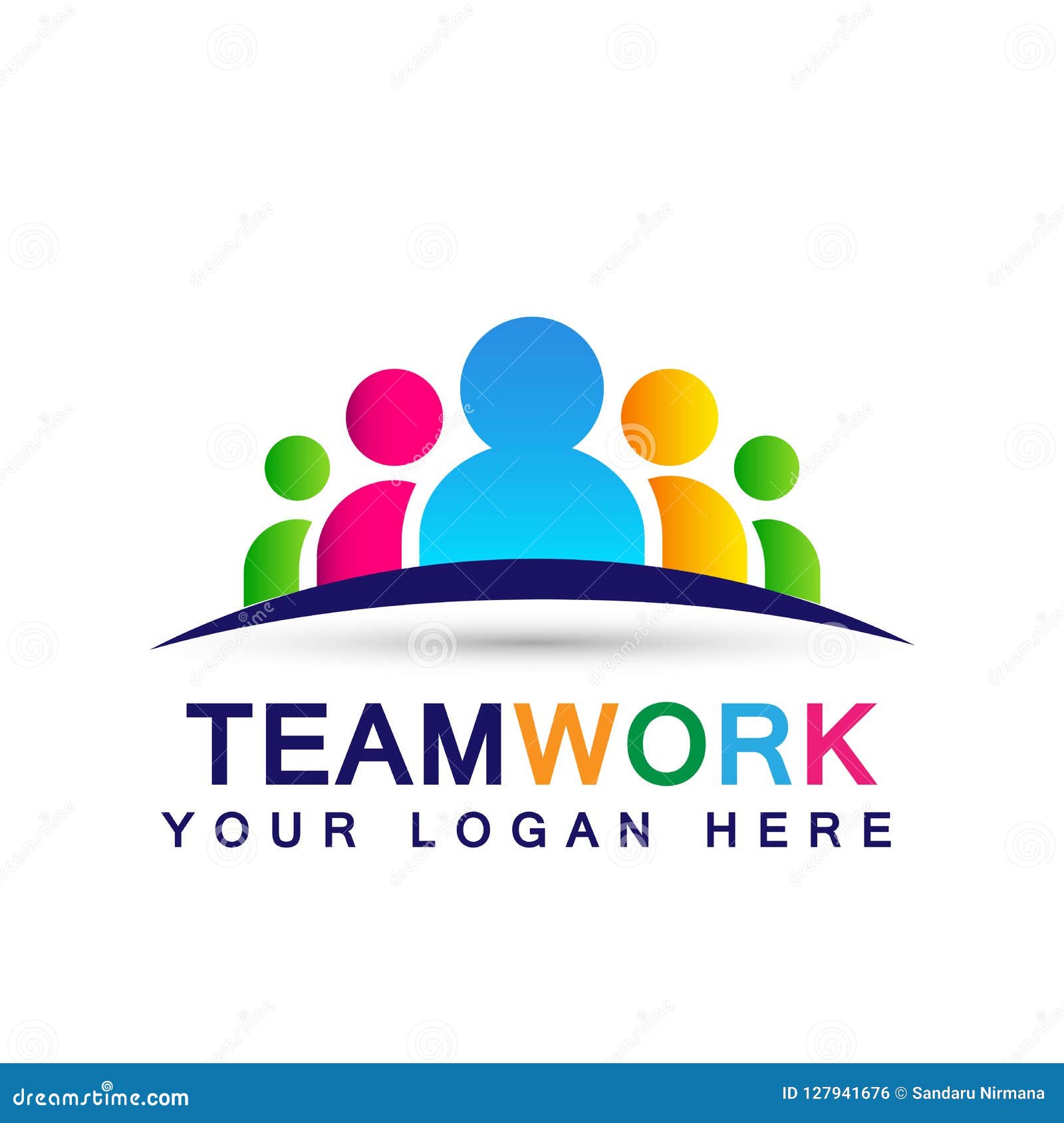 Teamwork Group Family People Icon Royalty Free Vector Image