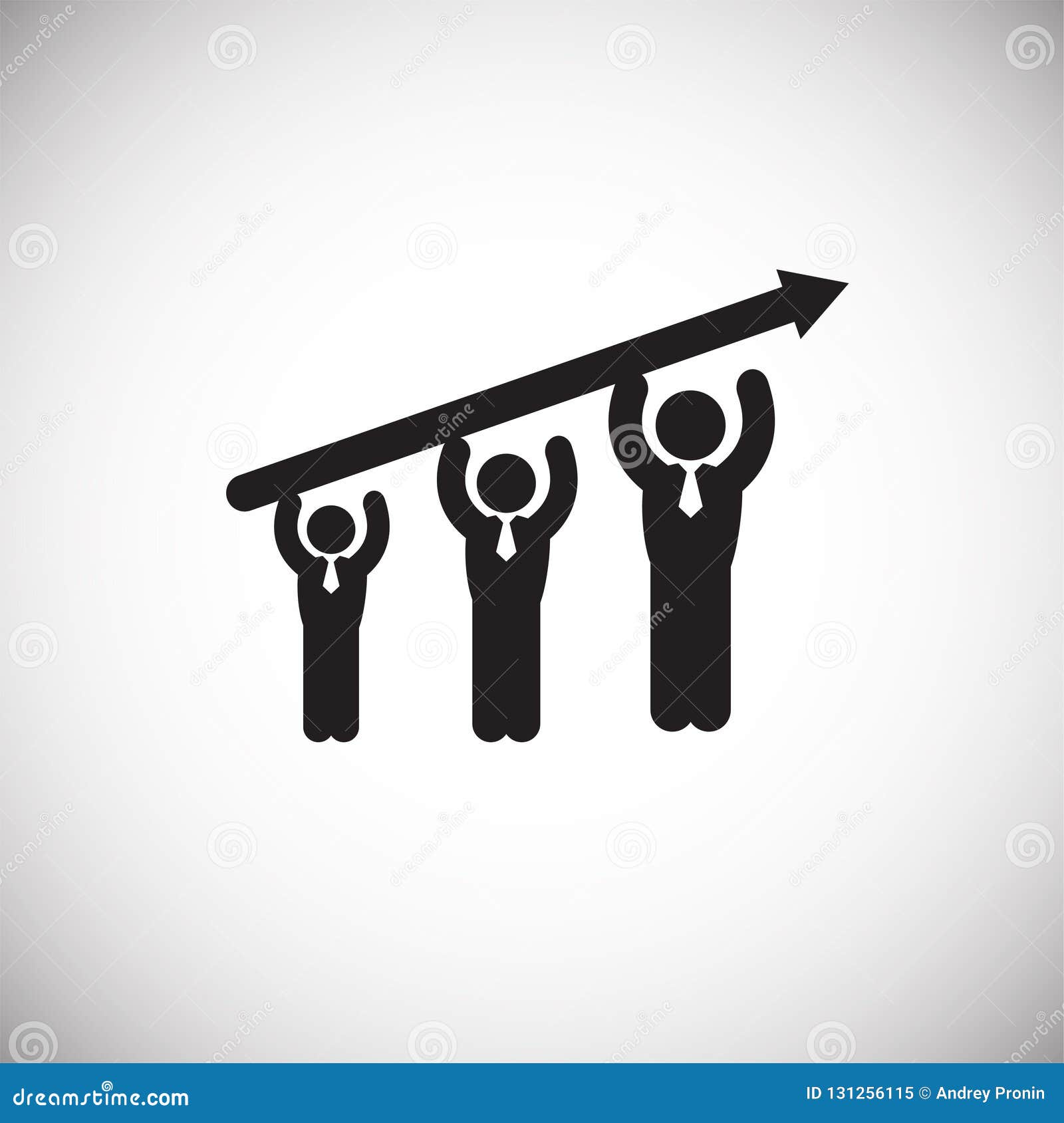 Team Work Progress on White Background Stock Vector Illustration of