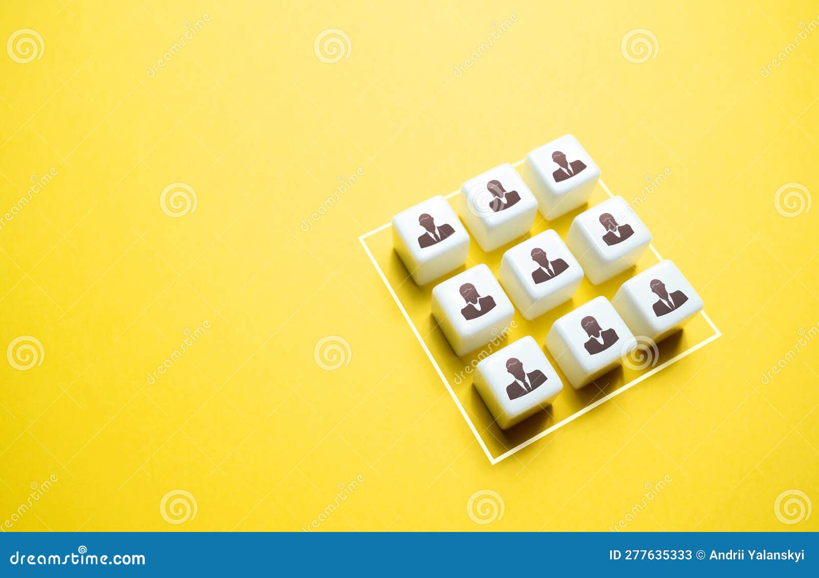 Team of Workers. Fully Staffed. Discipline and Teamwork Stock Image