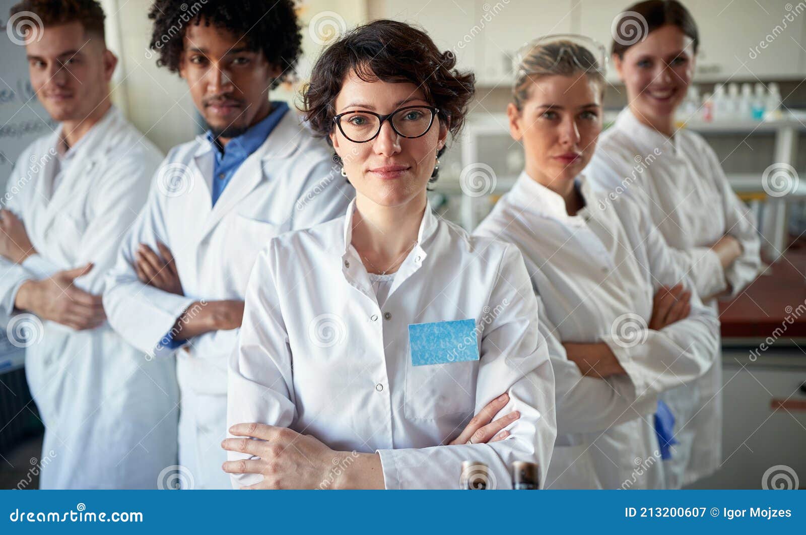 Team of Young Medical Laboratory Technicians Stock Image Image of chemical, medicine 213200607