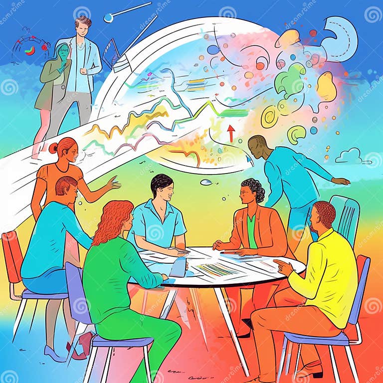 Teamwork in a Company. Discussion, Analization Data Charts, and 