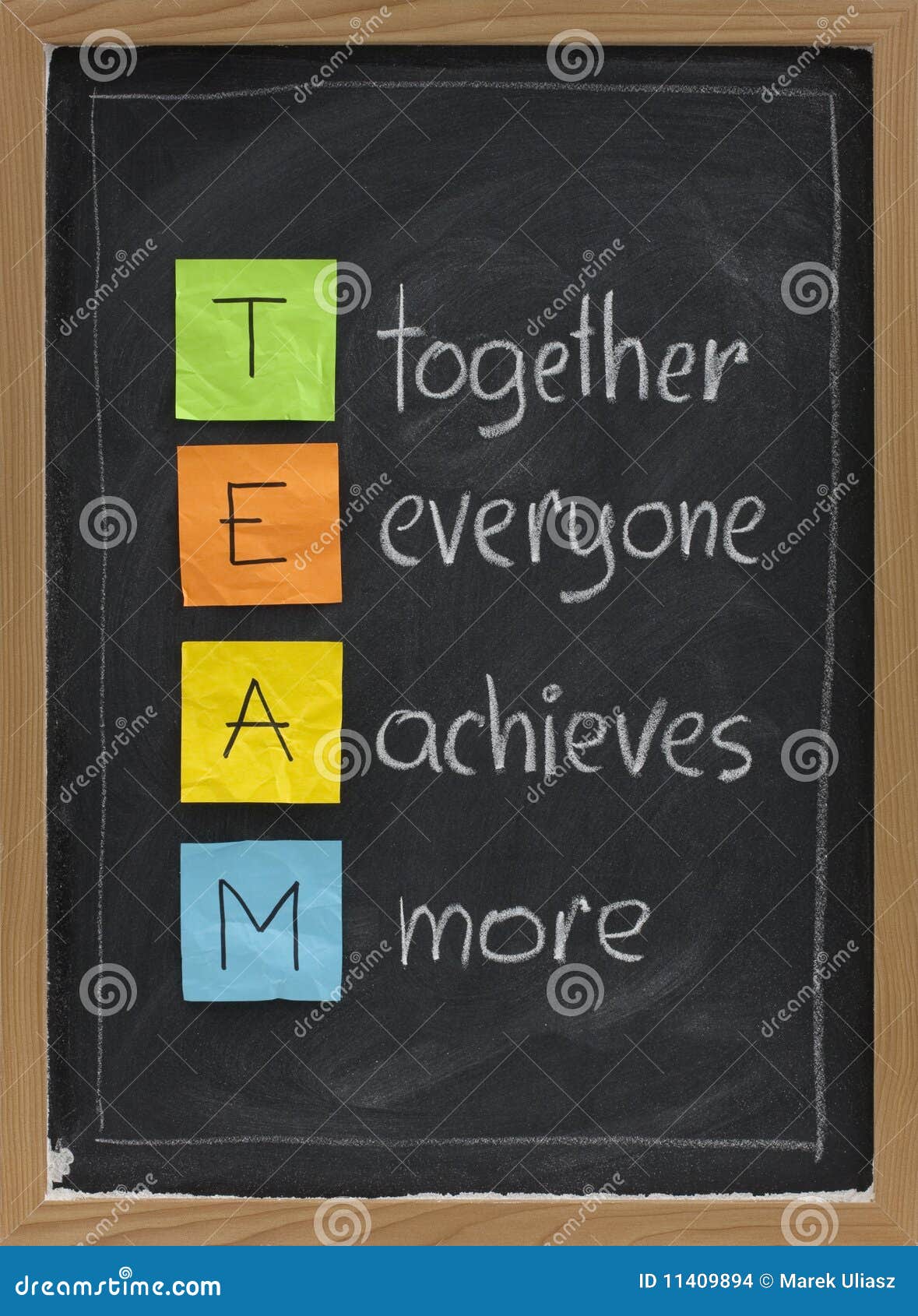 Teamwork Concept on Blackboard Stock Photo Image of blackboard
