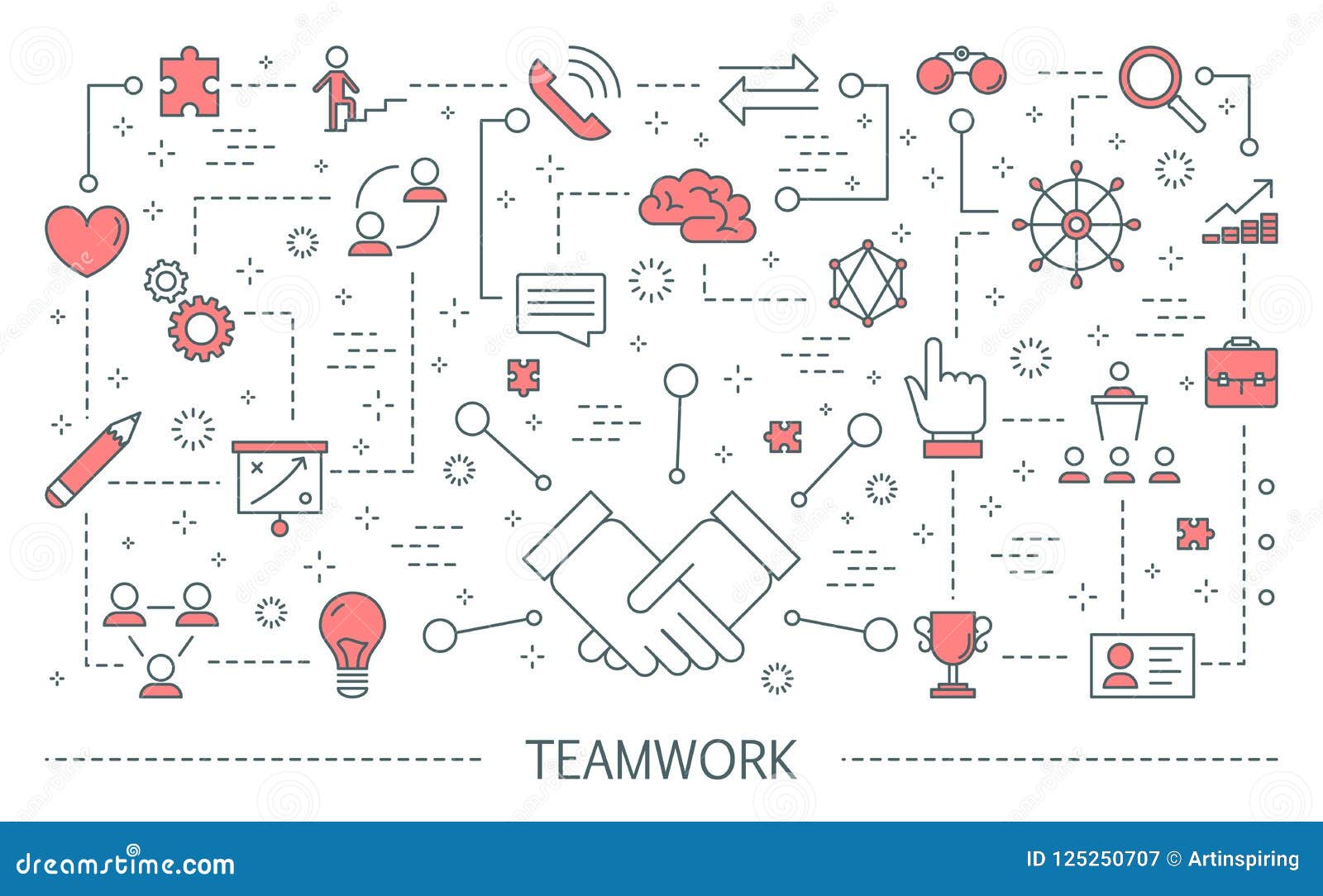 teamwork concept. idea of business people working together