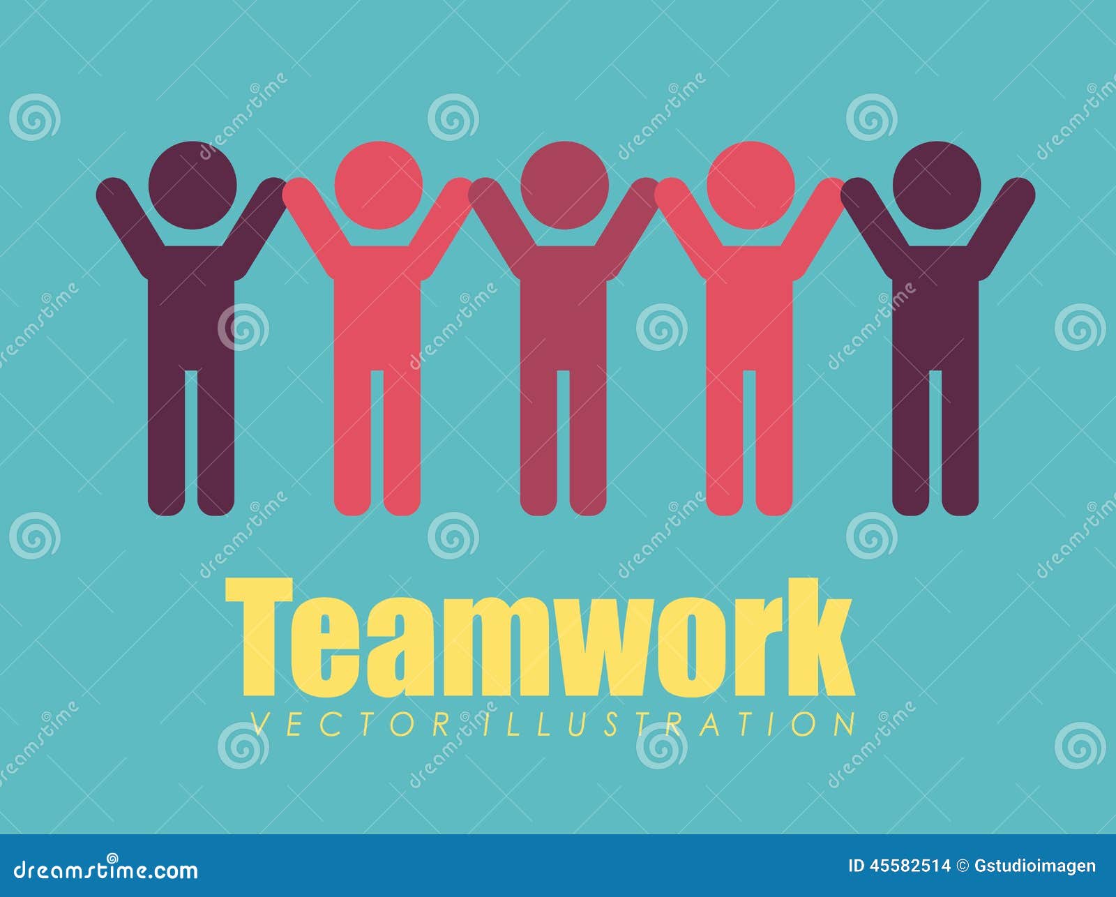 Teamwork design stock vector. Illustration of hands, network - 45582514