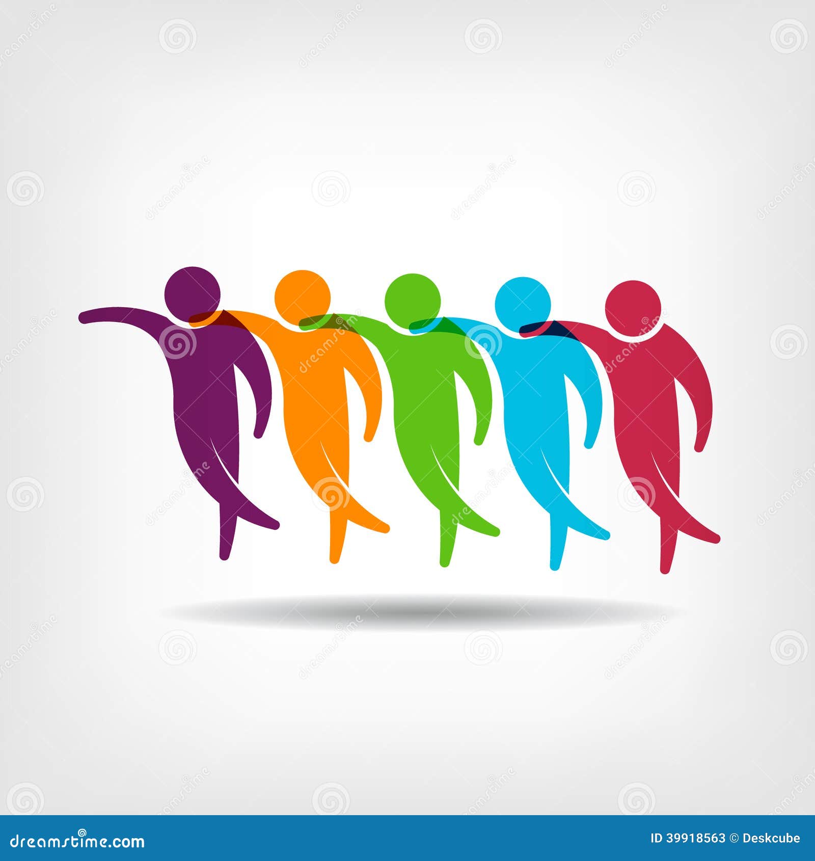 Teamwork. Group Of Friends Logo Image Illustration 39918563 - Megapixl