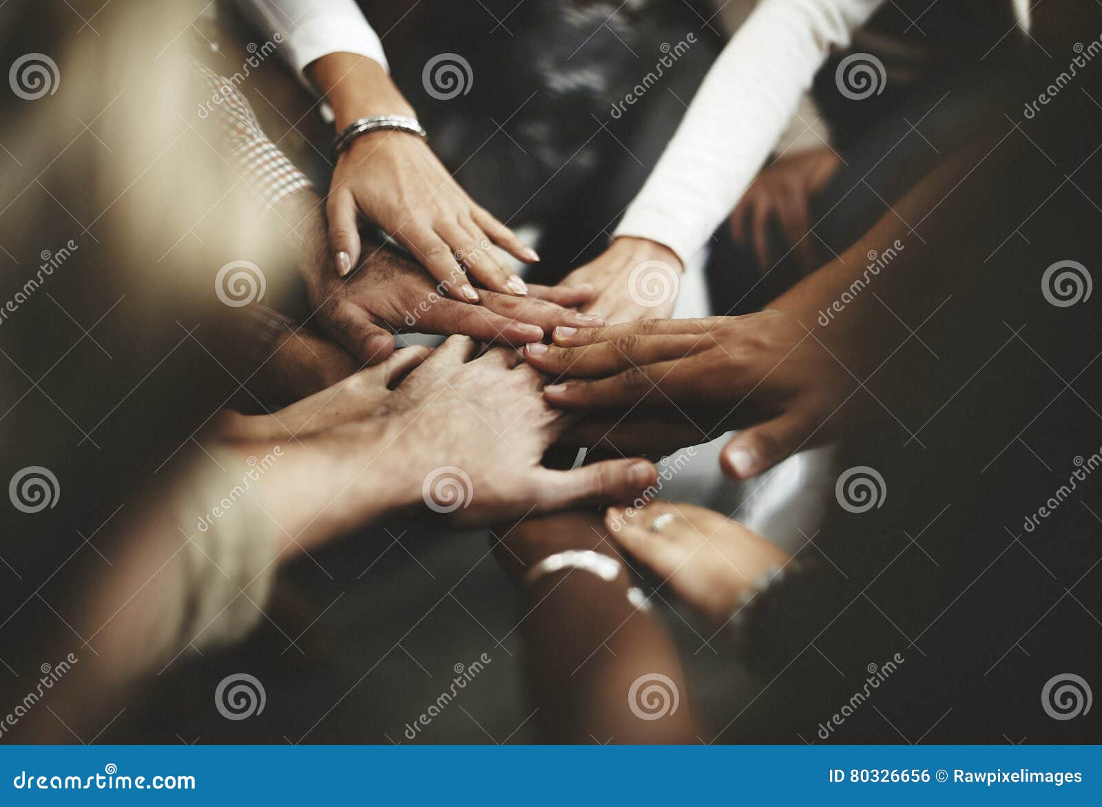 teamwork join hands support together concept