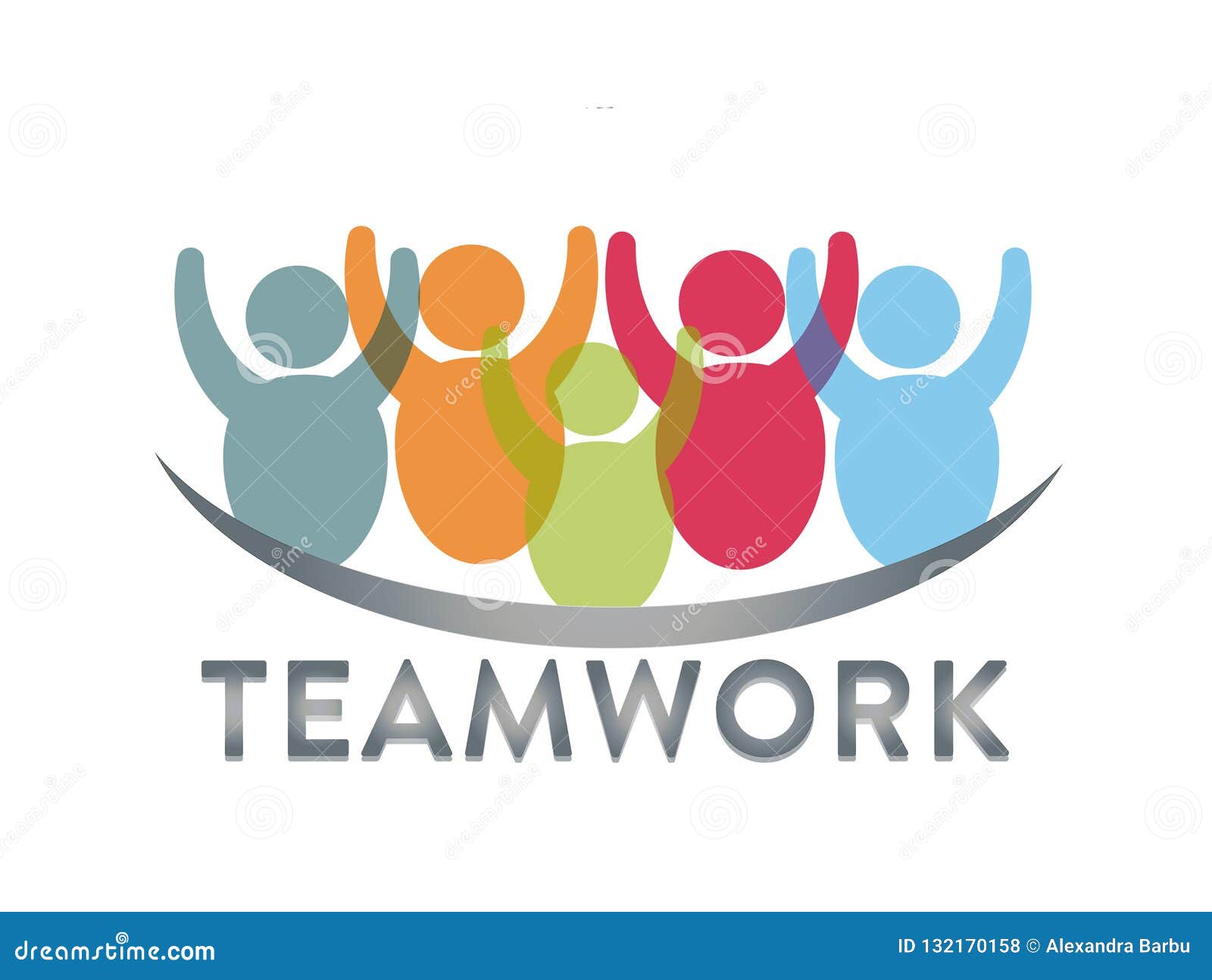 Teamwork Logo Icon  Symbol Group  Of Friends Stock Vector 