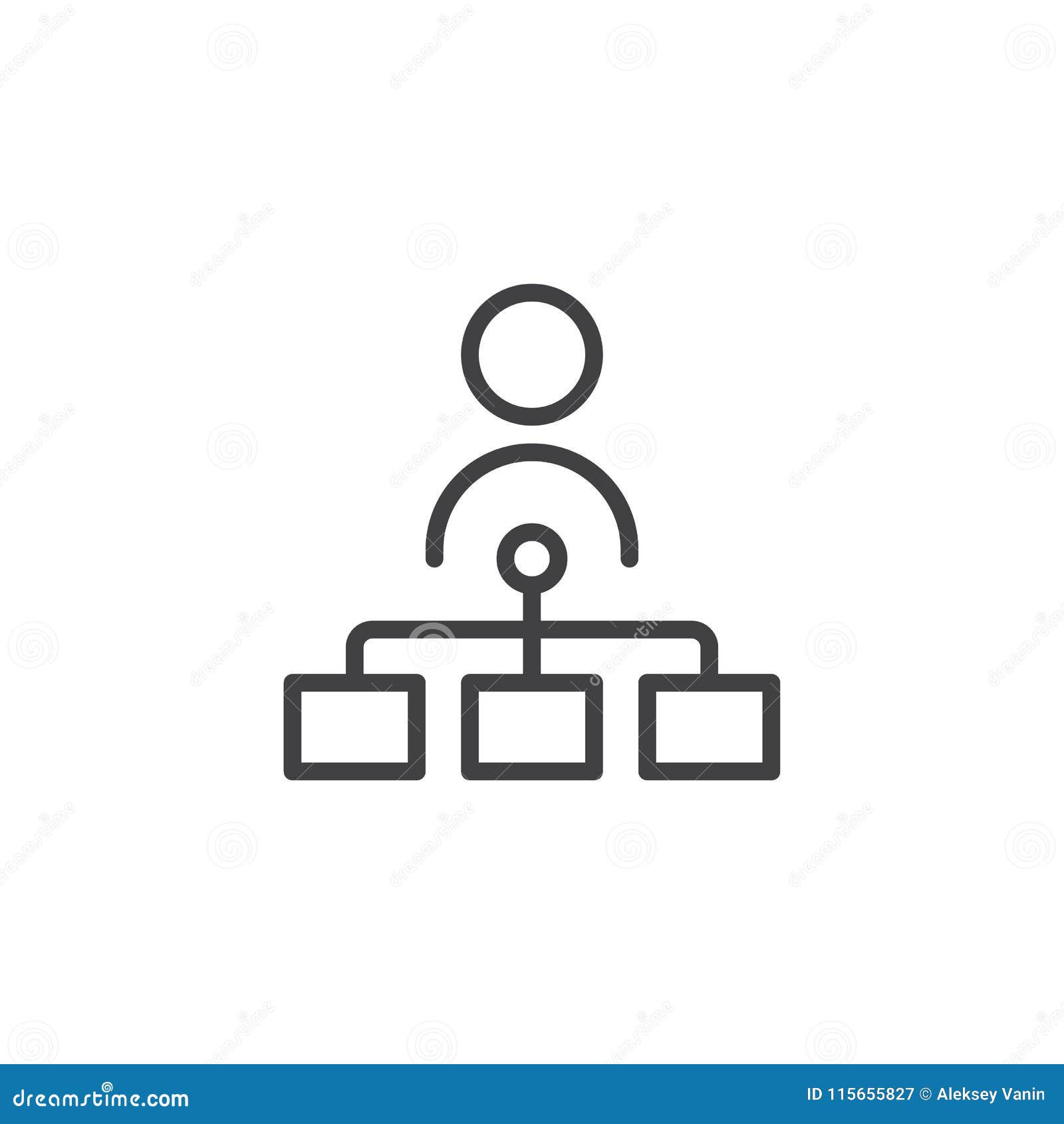 Premium Vector  Organizational chart line icon outline hierarchy