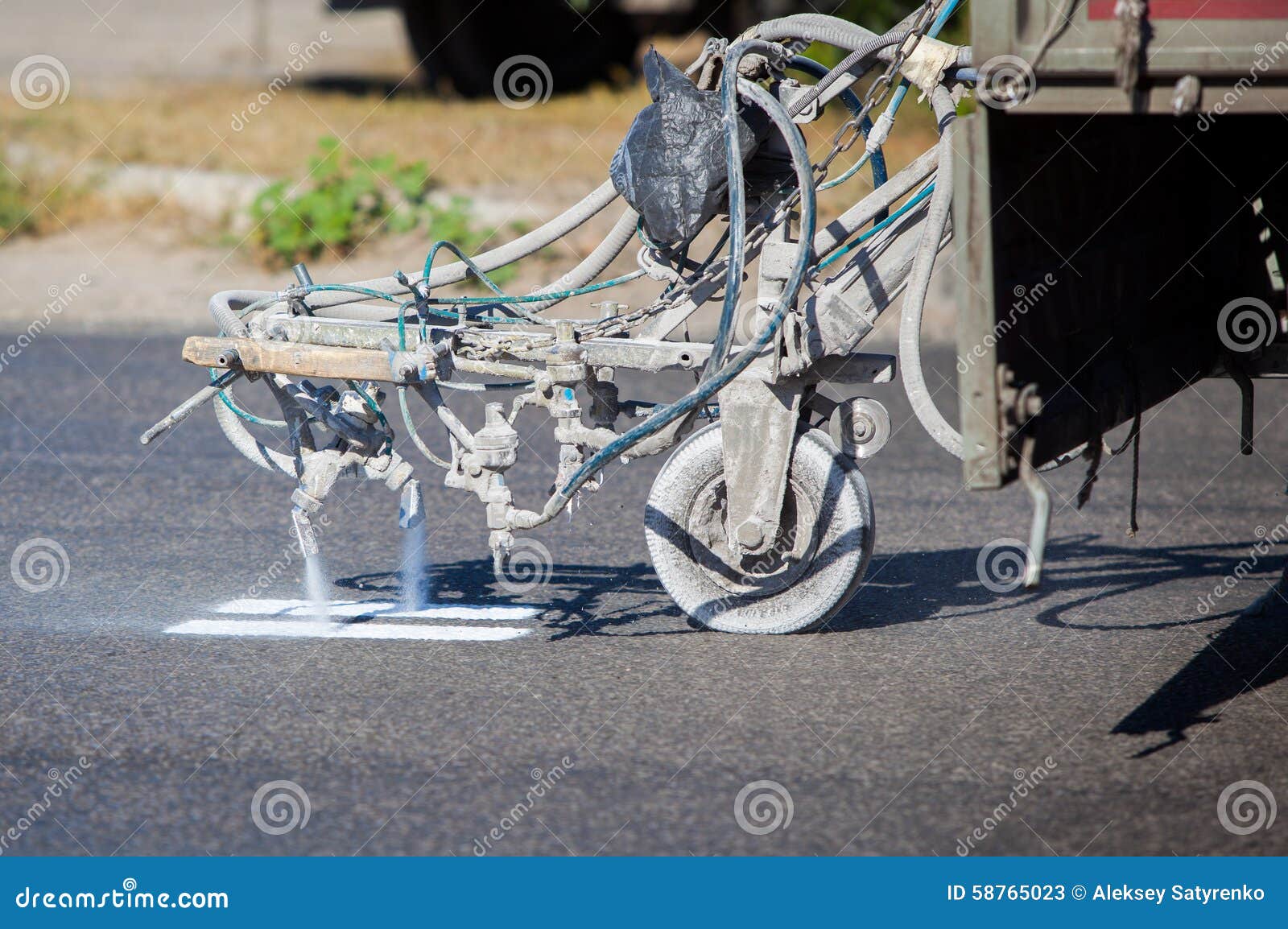 Teamwork Pavement Asphalt Road Marking Paint and Stock Image Image