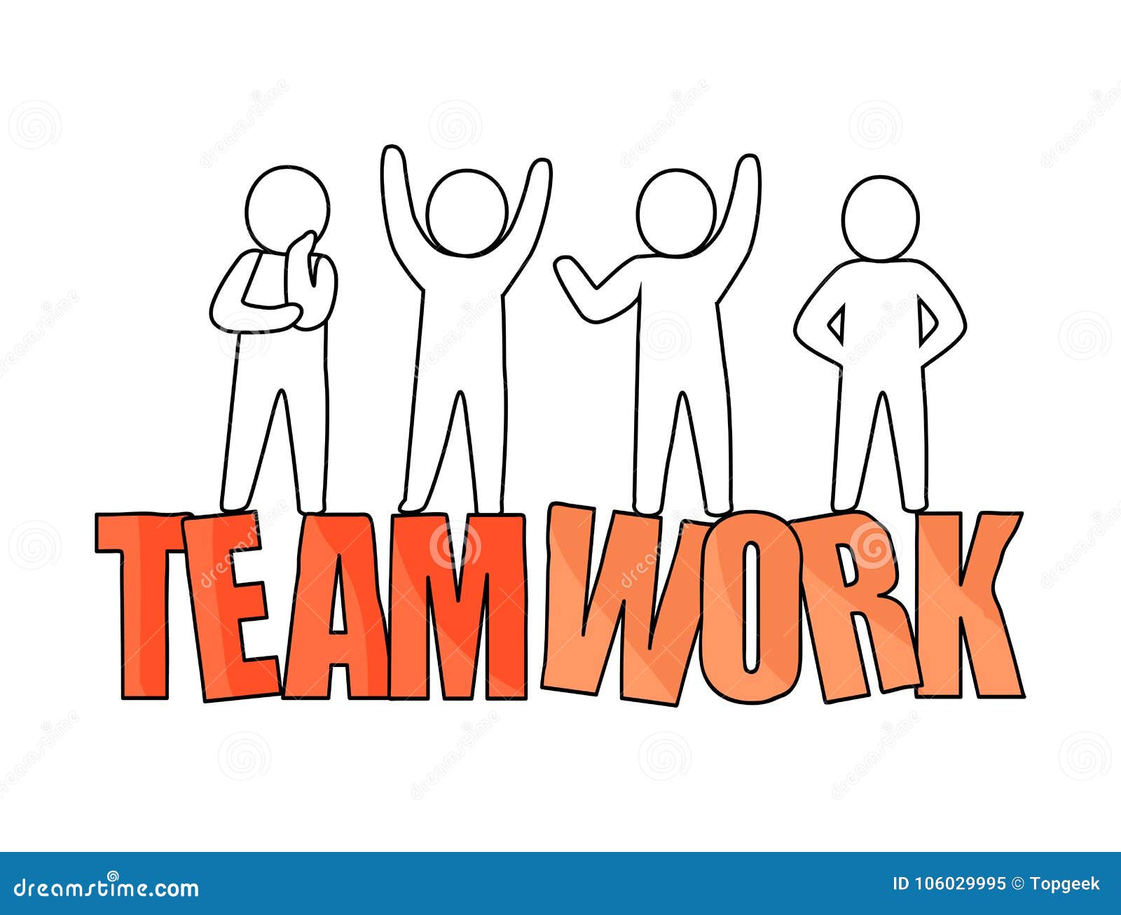 Teamwork and People Silhouette Vector Illustration Stock Vector ...
