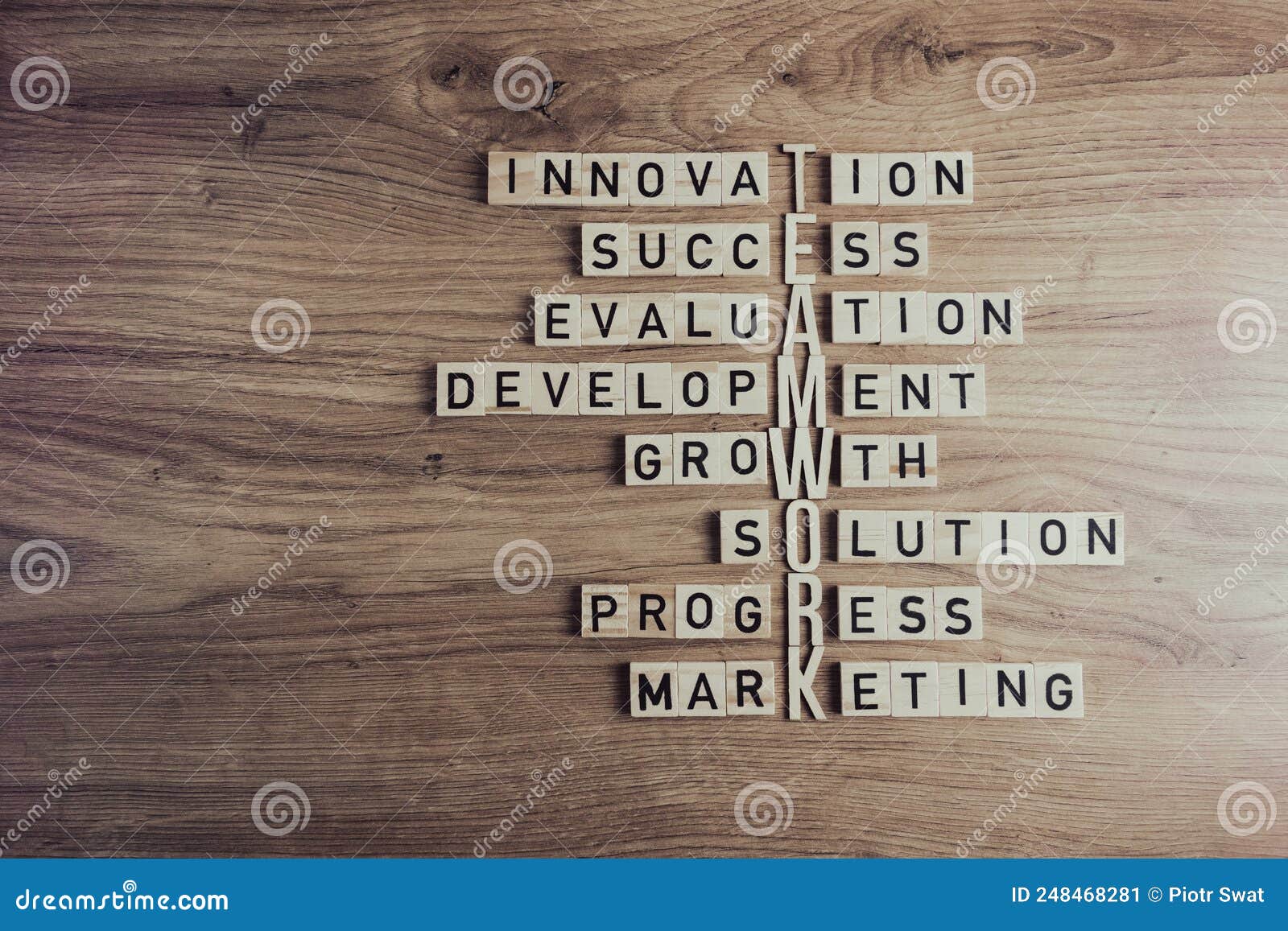 Teamwork Related Words. Business Collaboration, Success, Partnership