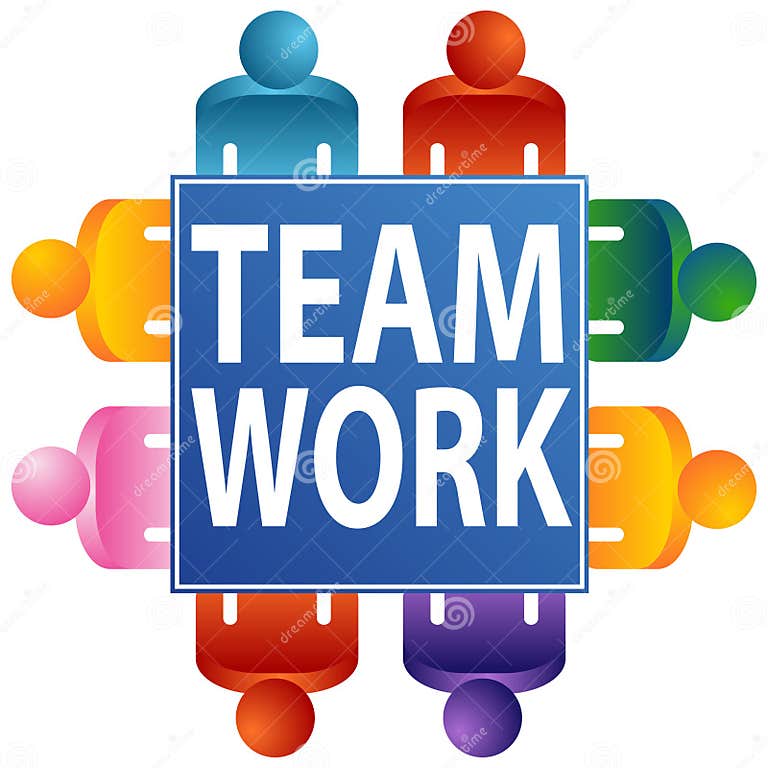 Teamwork Table stock vector Illustration of work diversity 16280632