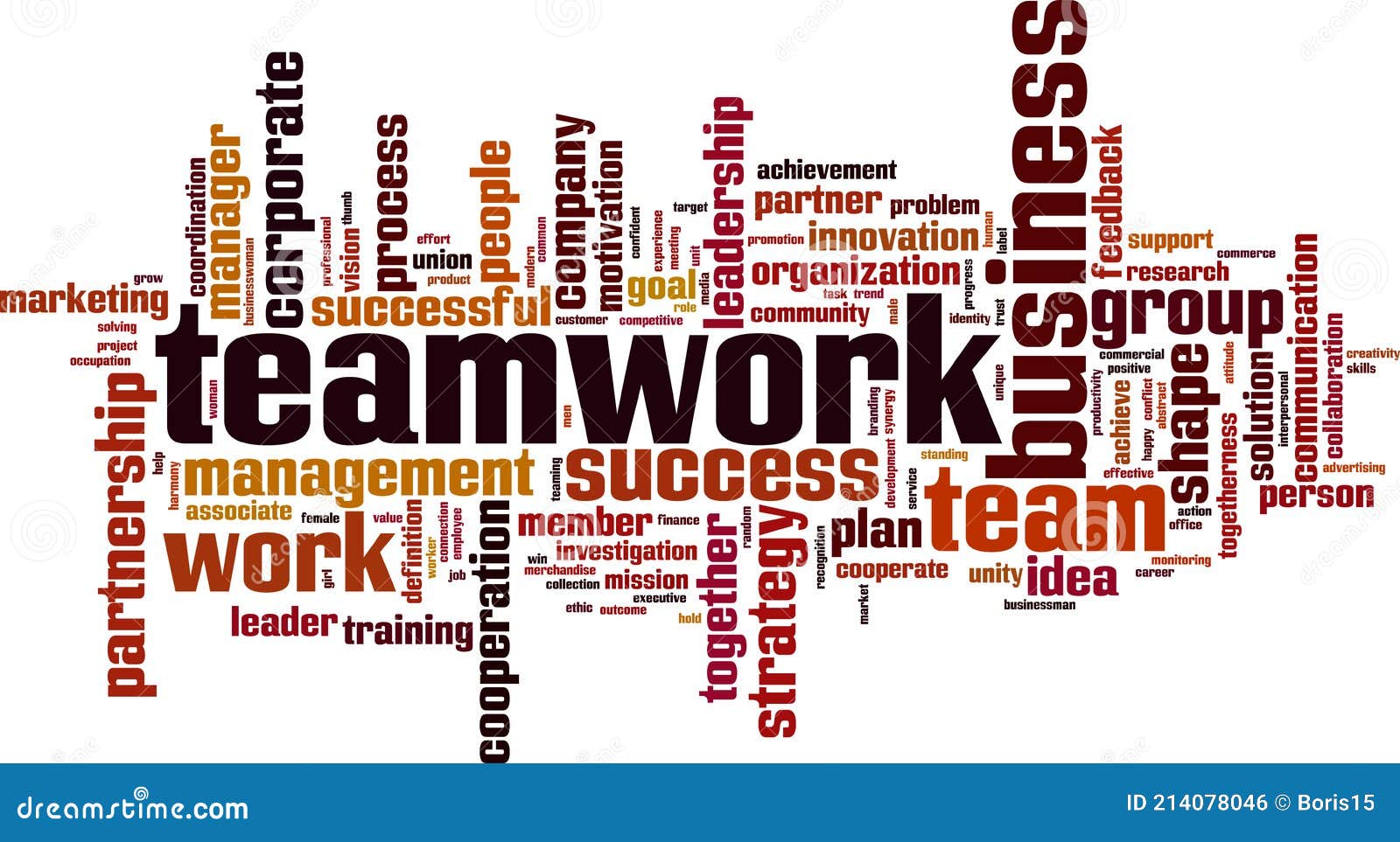 Teamwork Word Cloud vektor abbildung. Illustration von feedback - 214078046