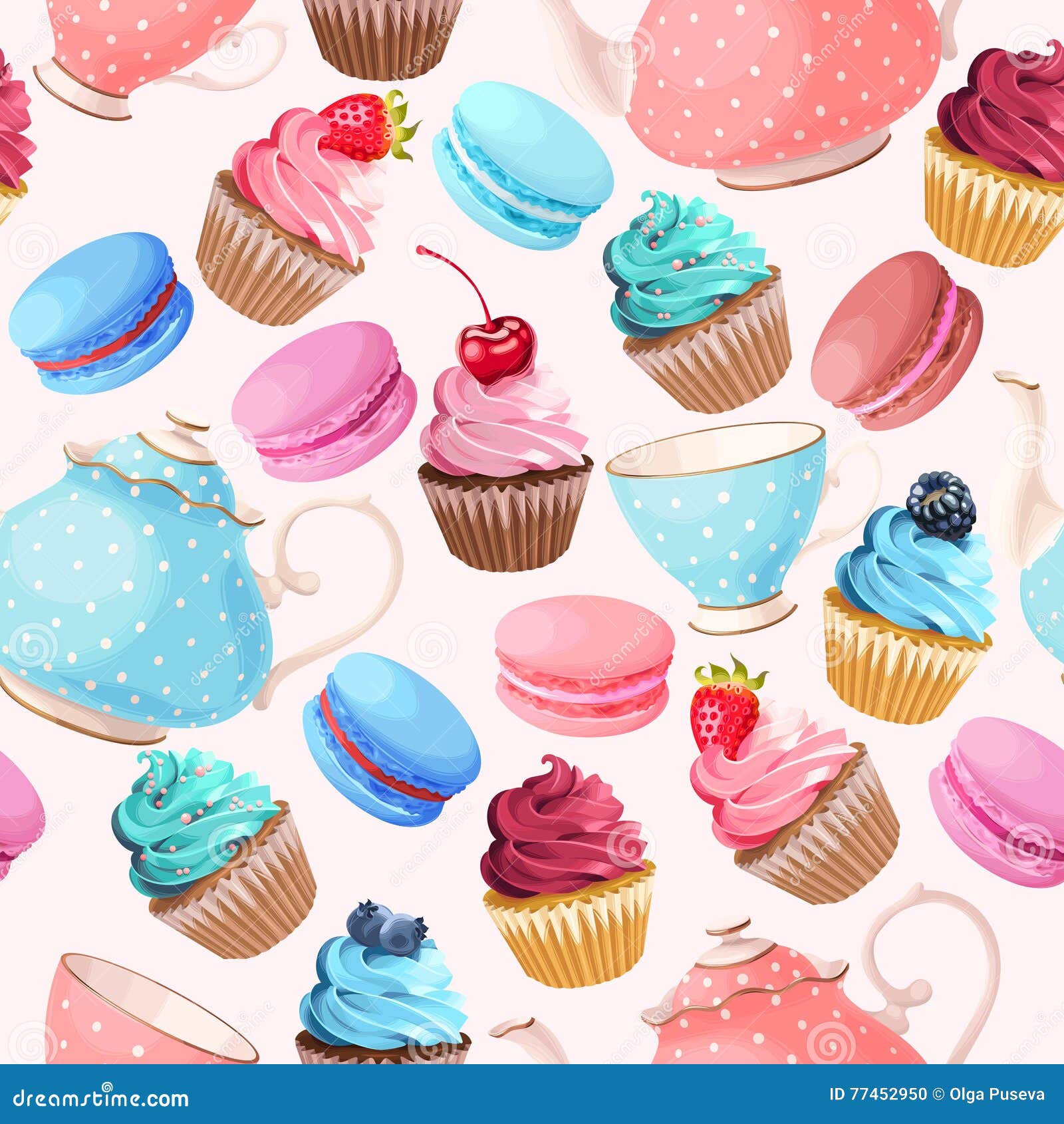 teaparty seamless background