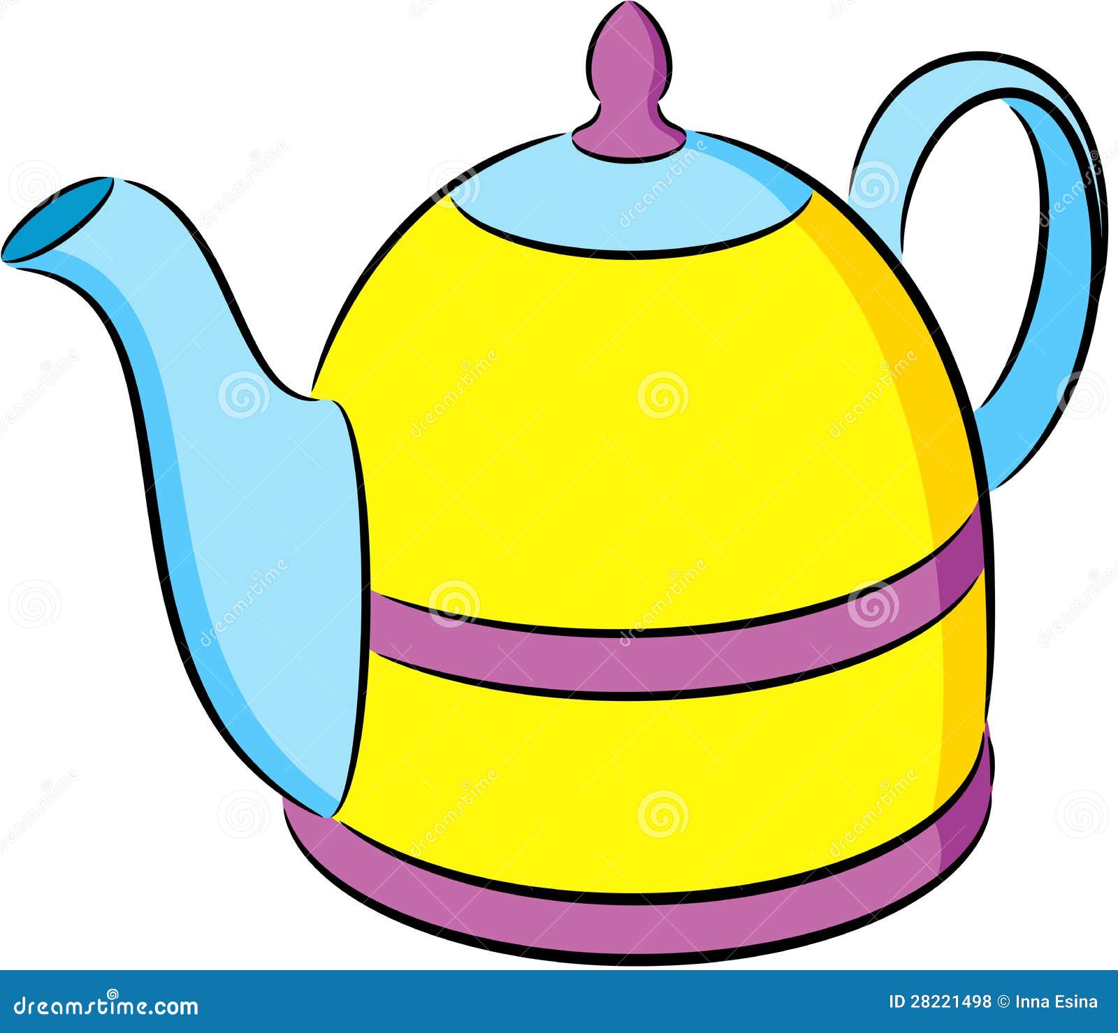 Teapot stock vector. Illustration of colorful, teapot 28221498