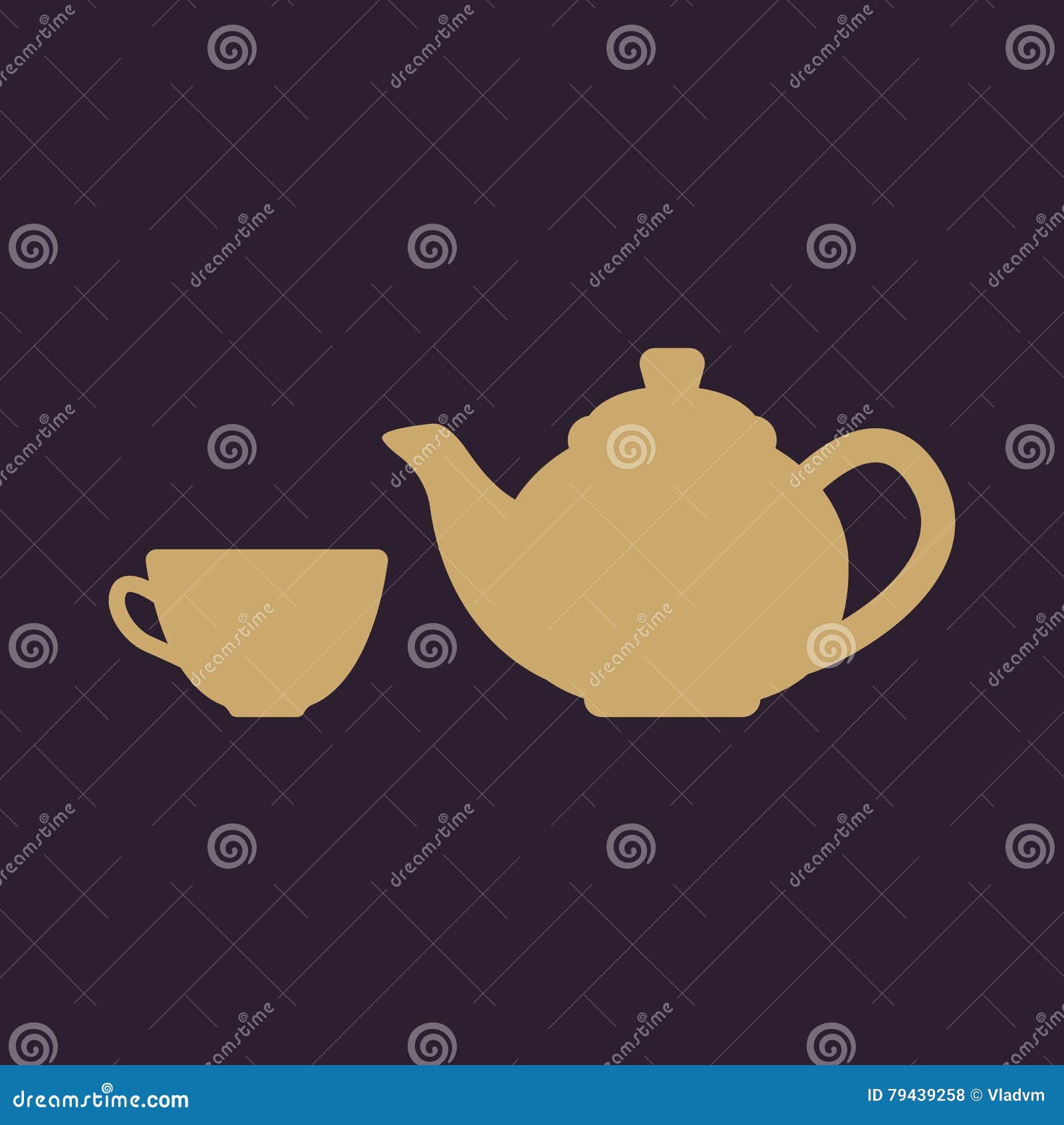 The Teapot and Cup Icon. Tea Symbol Stock Vector Illustration of