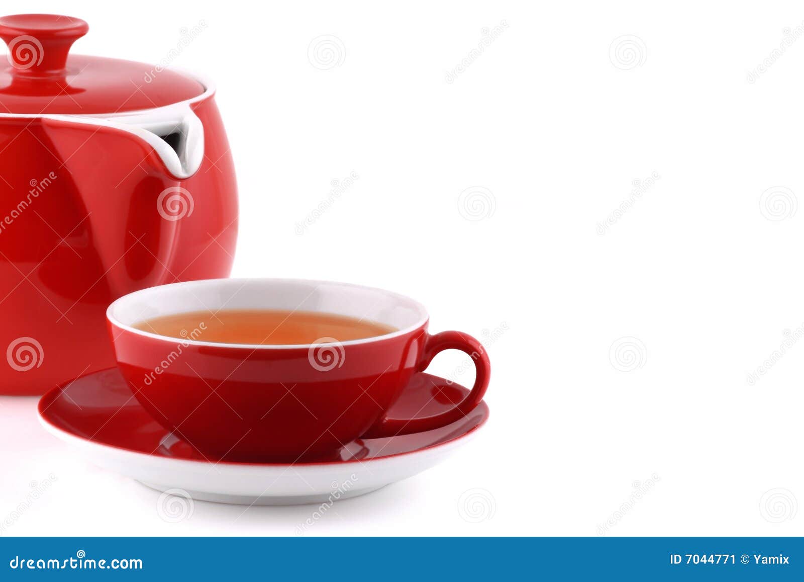 Teapot and cup of tea stock image. Image of green, white 7044771