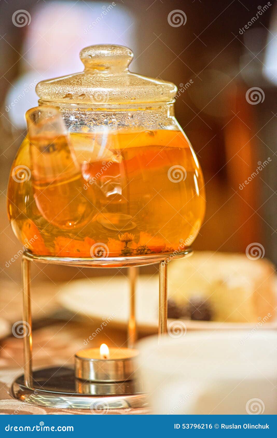 Teapot of herbal tea stock photo. Image of object, organic 53796216