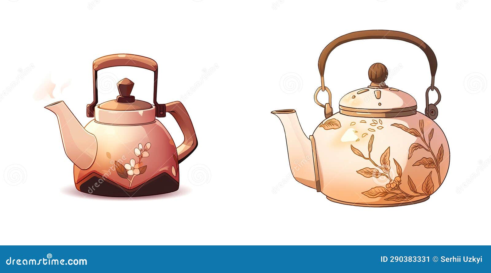 Teapot or Kettle Logo 2D AI Generated Stock Image Image of boil, traditional 290383331