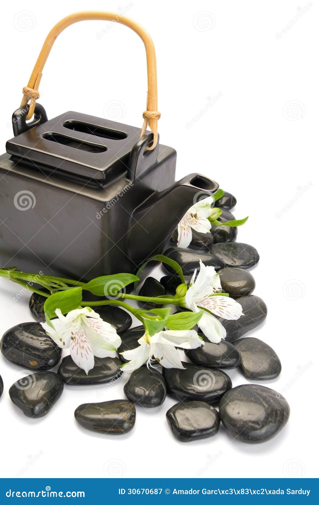 Teapot and stones stock image. Image of ceramic, teapot 30670687