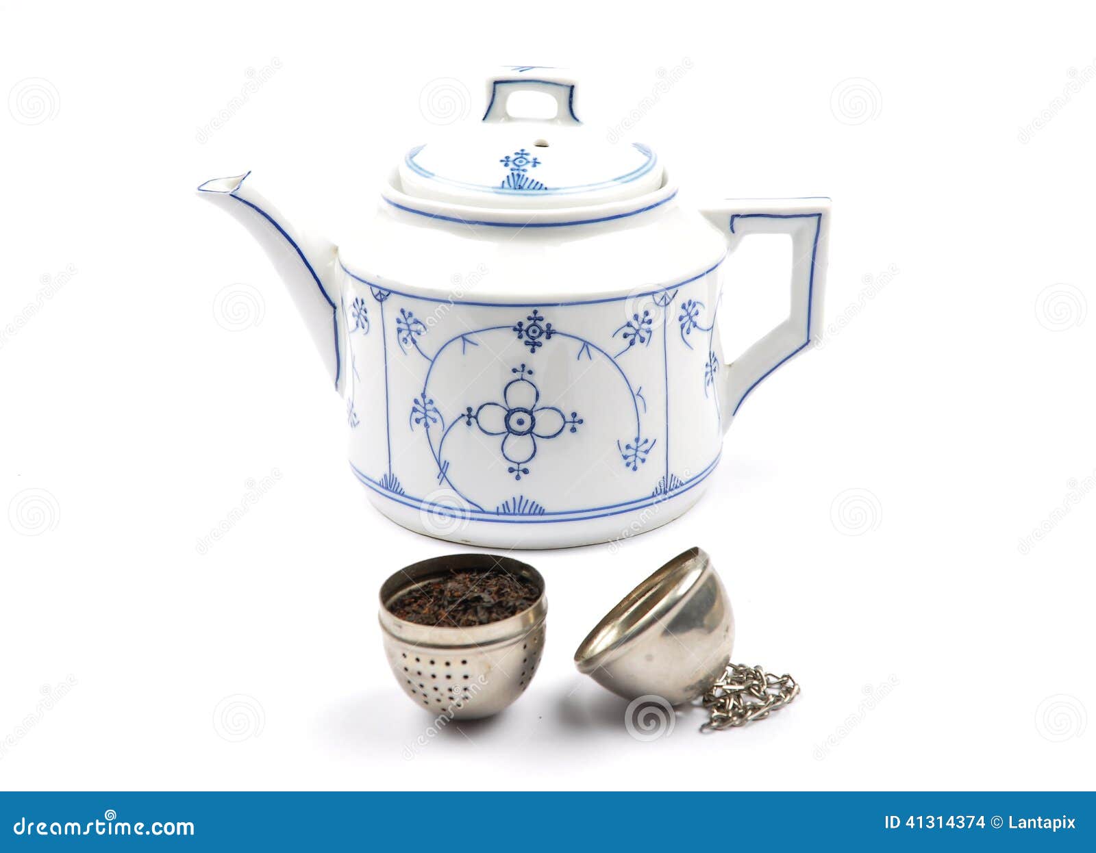 Teapot and tea ball stock photo. Image of rural, tableware 41314374