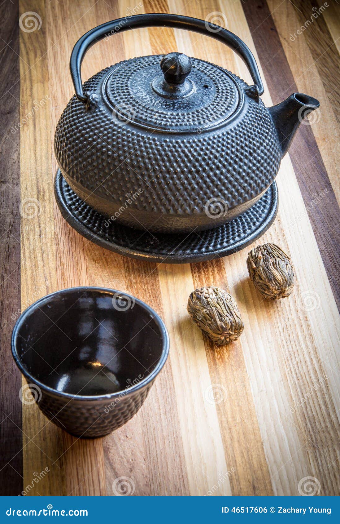 Teapot and Tea Balls stock photo. Image of breakfast 46517606