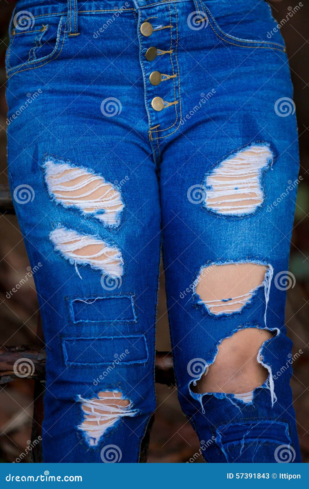 Tear of jeans stock image. Image of denim, pattern, damaged - 57391843