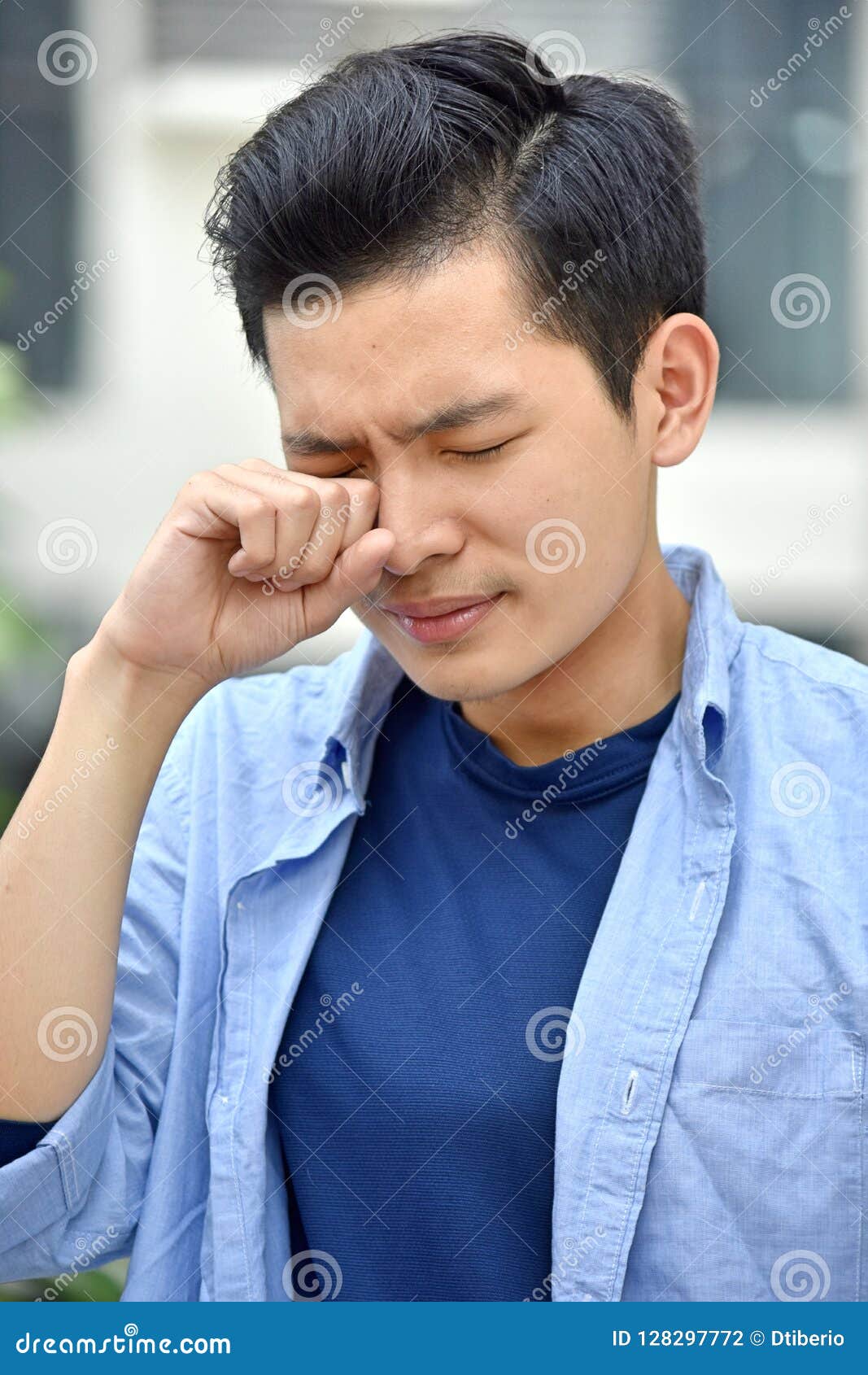 Tearful Chinese Boy stock photo. Image of males, asian - 128297772