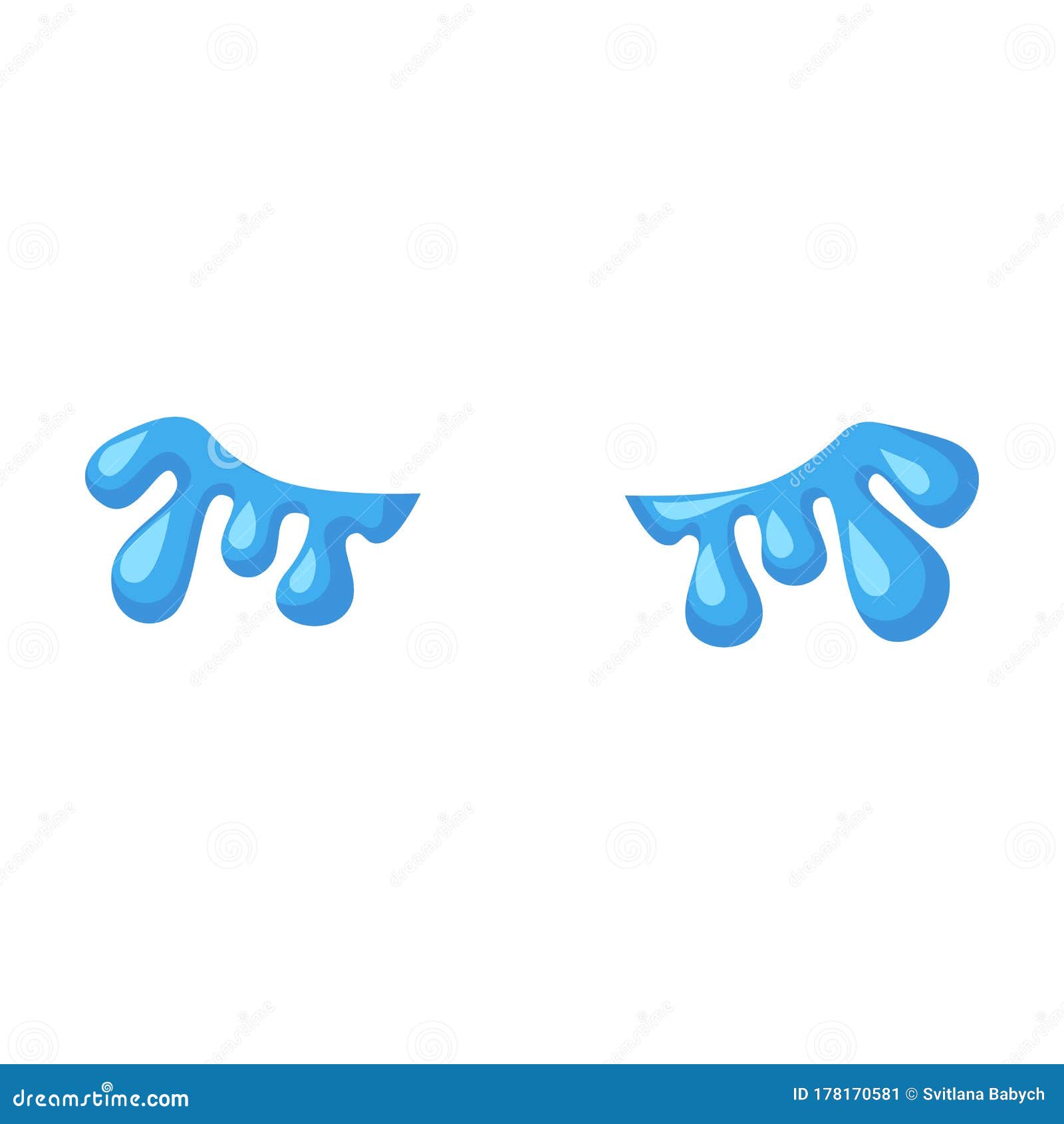 Tears Vector Icon.Cartoon Vector Icon Isolated On White Background