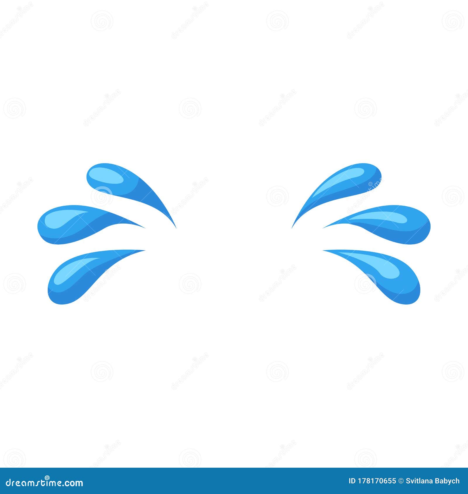 Tears Vector  Vector Icon Isolated on White Background Tears.  Stock Vector - Illustration of blue, clean: 178170655