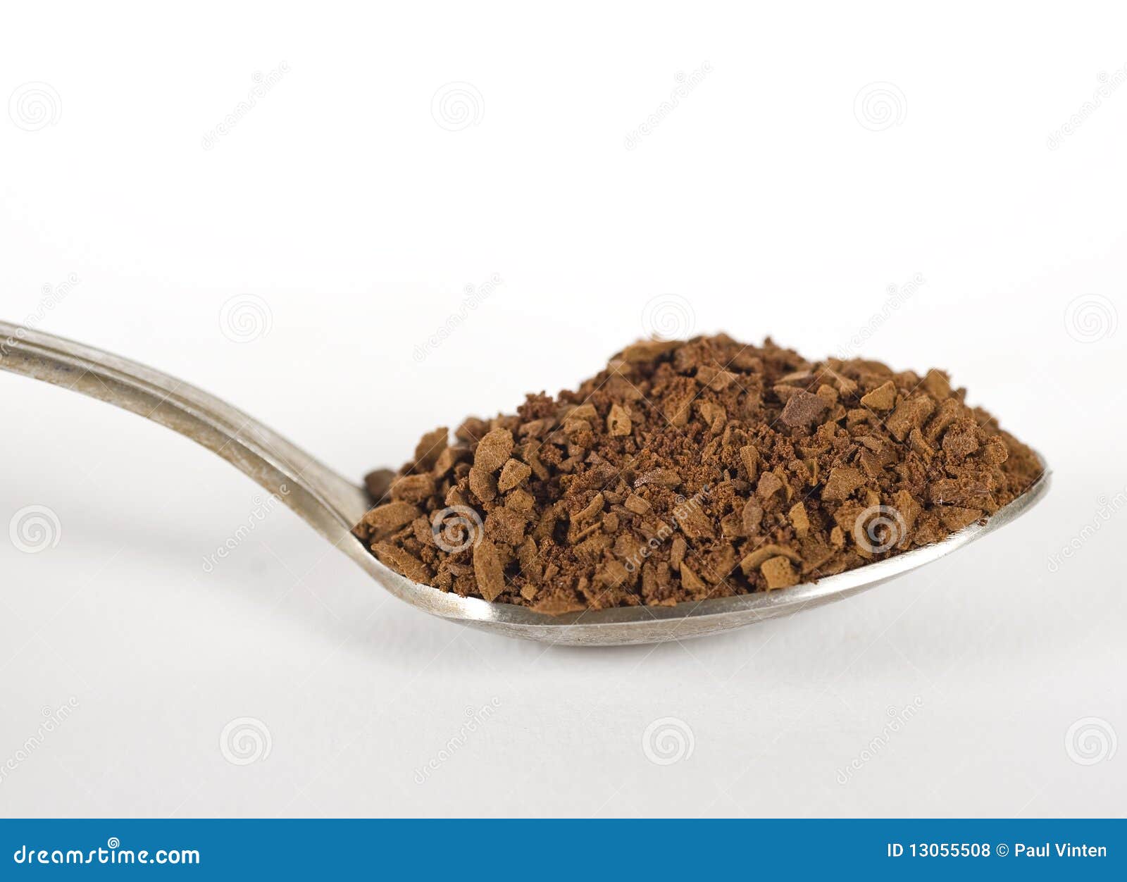 Teaspoon of instant coffee stock photo. Image of powder 13055508