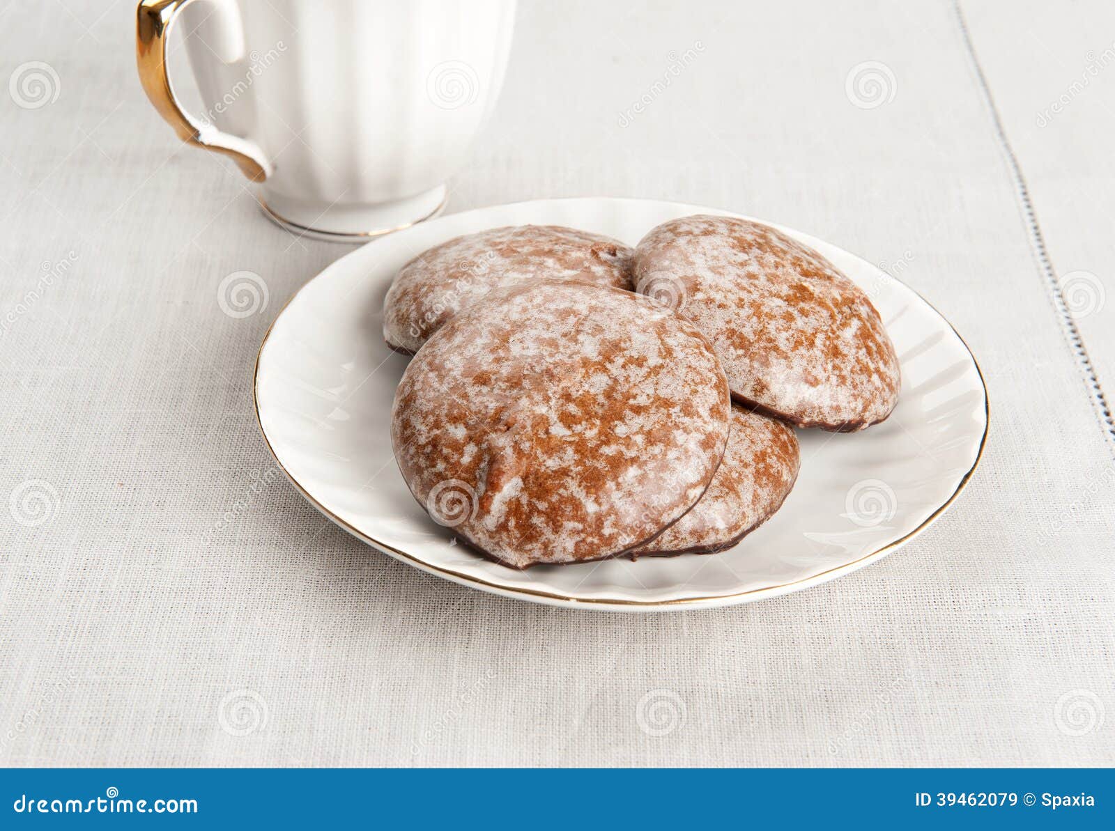 Teatime. Honey-cakes and cup of tea