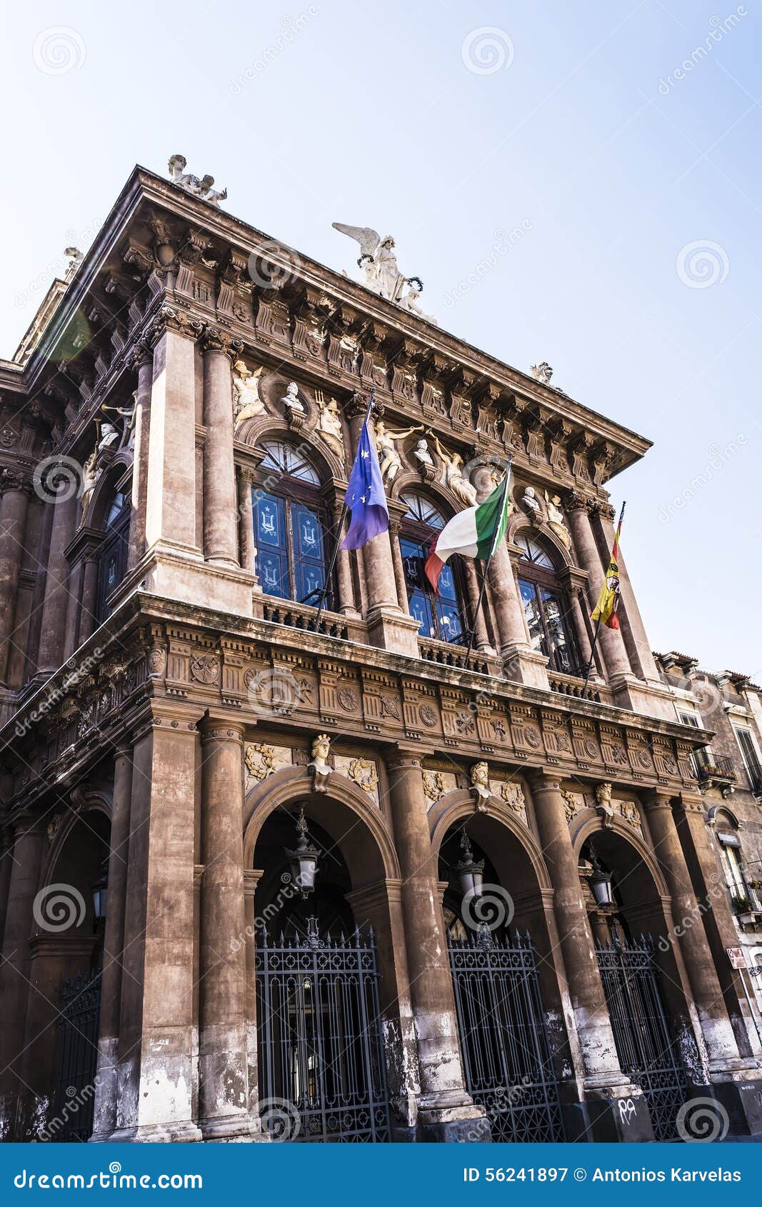 Teatro Massimo Bellini, Catania, Sicily, Italy Stock Image - Image of