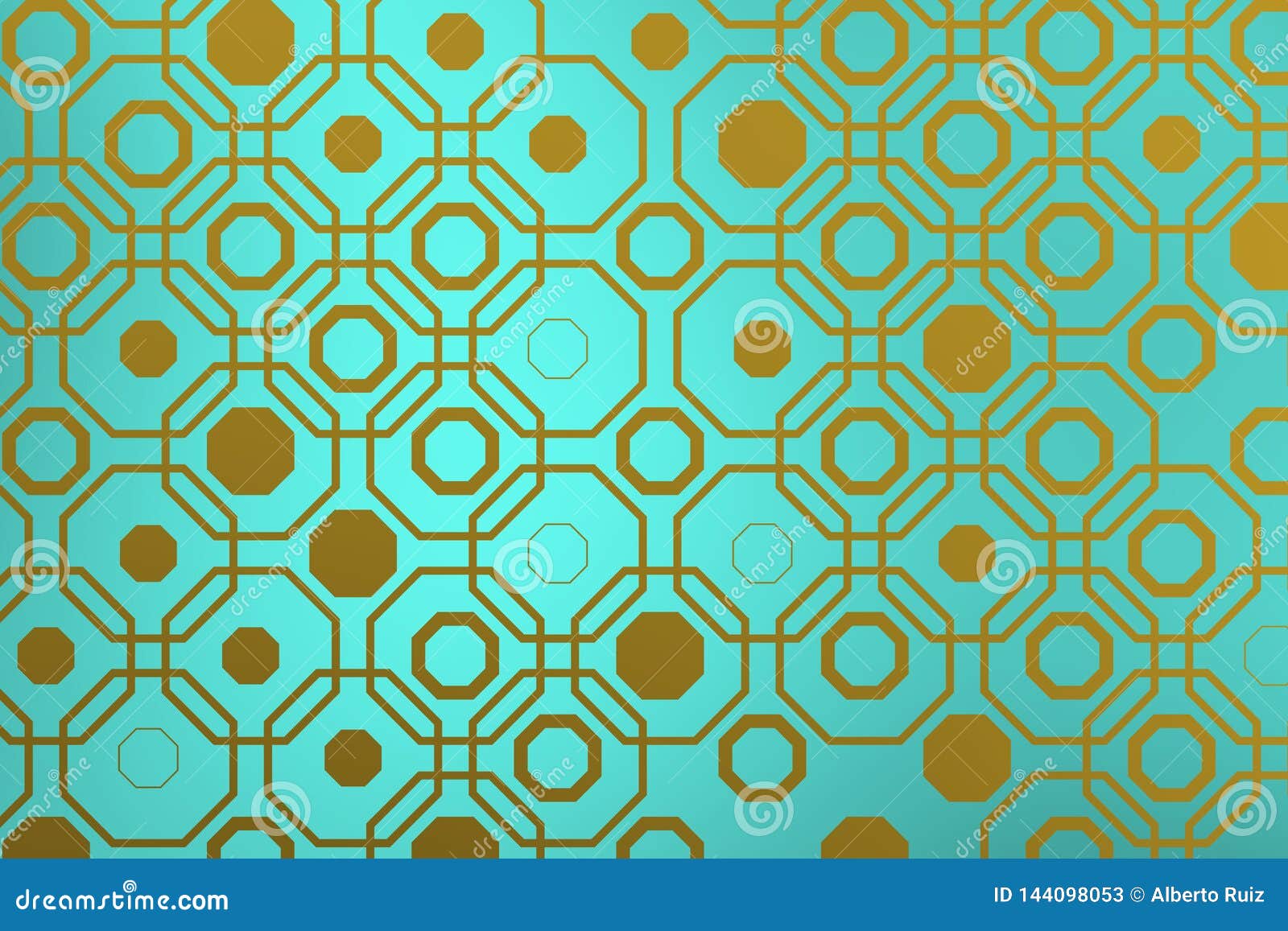 arab tech background with octagon over blue backlight.