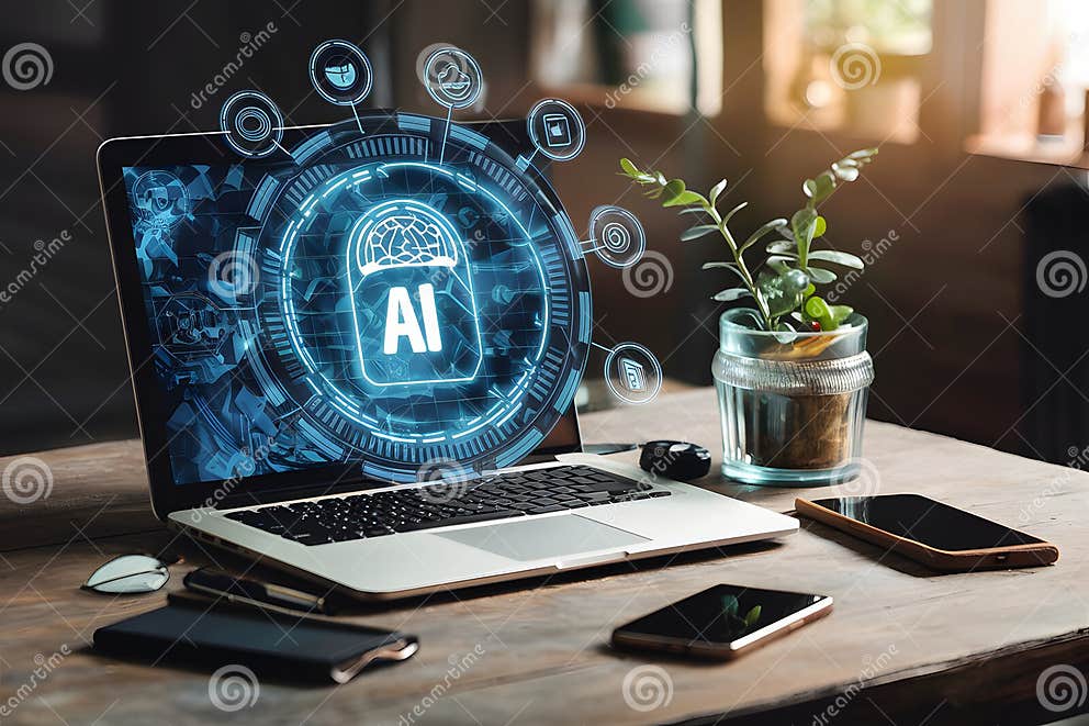 Tech Meets Nature with Holographic AI Interface and Plant in Glass ... Tech Meets Nature with Holographic AI Interface and Plant in Glass ...