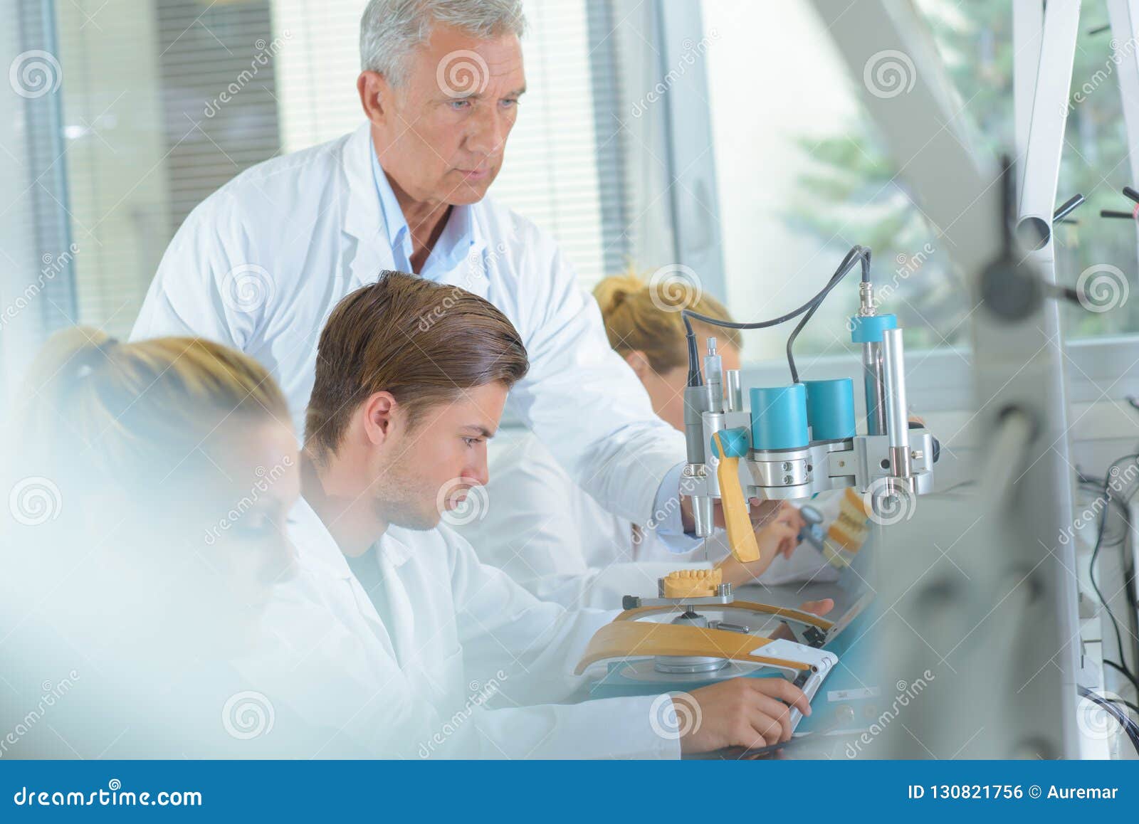 Techicians at Work in Dental Laboratory Stock Photo Image of
