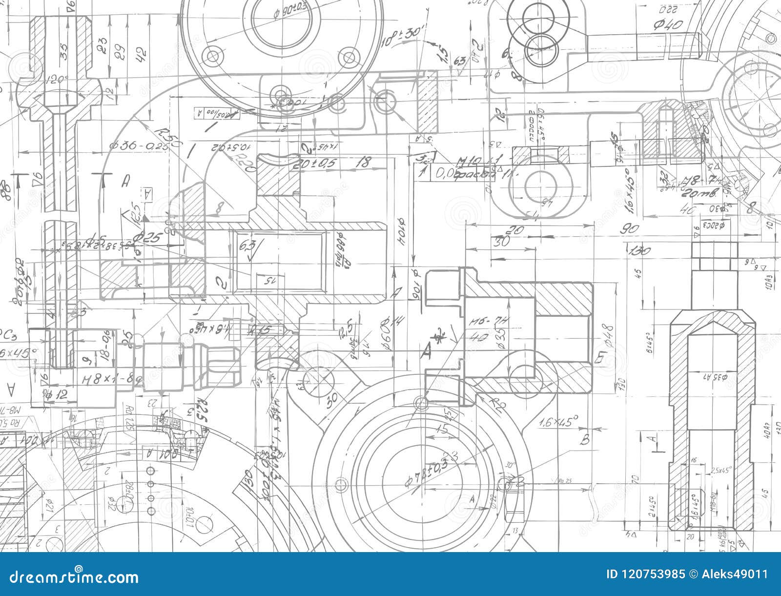 Mechanical Drawing Sketch