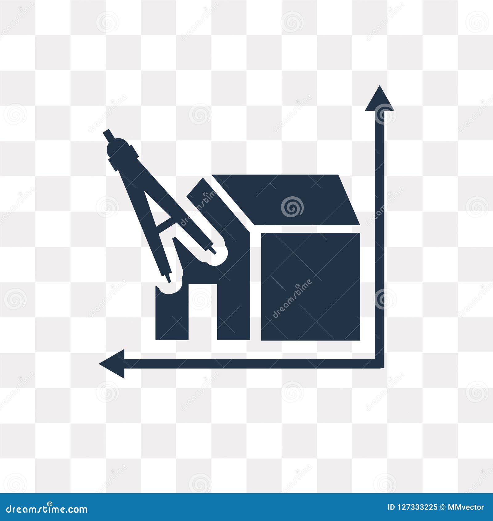 Technical Drawing Vector Icon Isolated On Transparent Background Stock