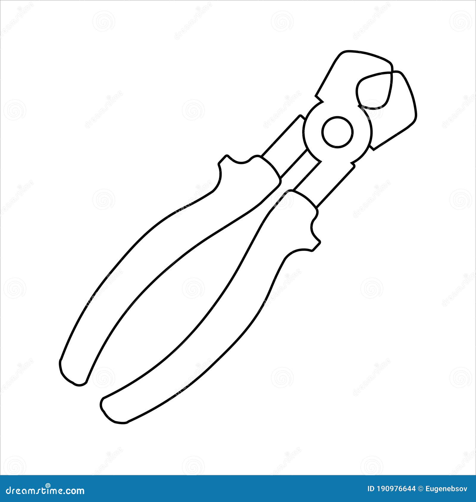 Technical Electric End Cutting Pliers Icon Stock Vector Illustration of hardware, instrument