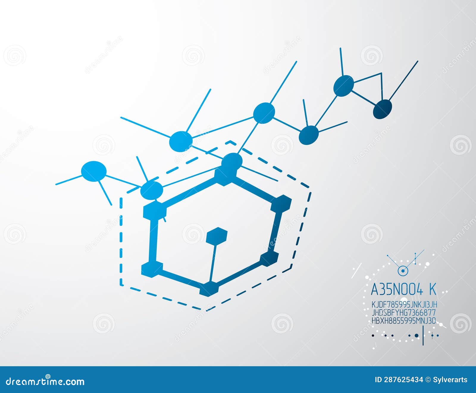 technical plan, abstract engineering draft for use in graphic and web .  drawing of industrial system created with