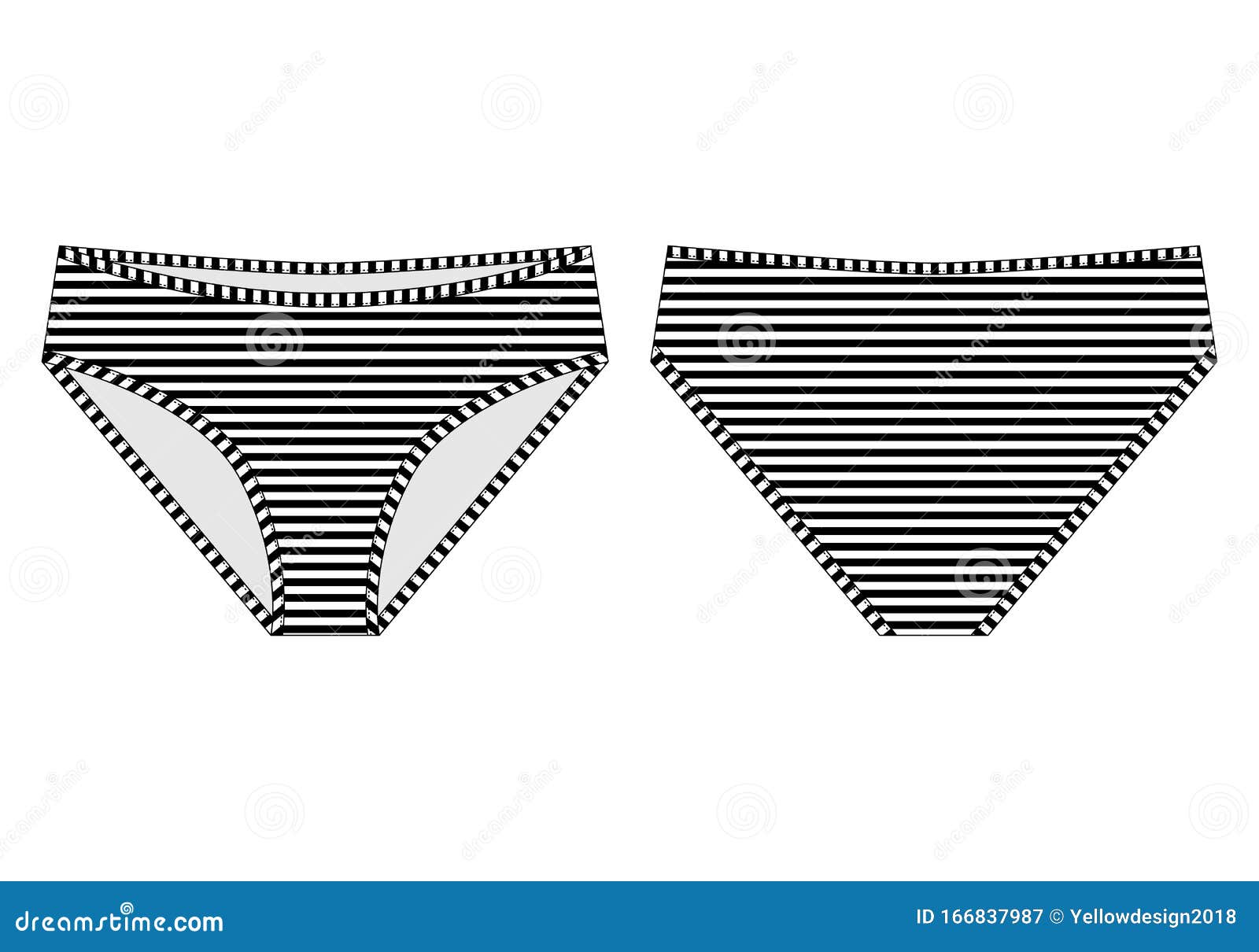 Girls Lingerie Underwear. Lady Underpants. Female White Knickers Stock  Vector - Illustration of line, apparel: 161272493