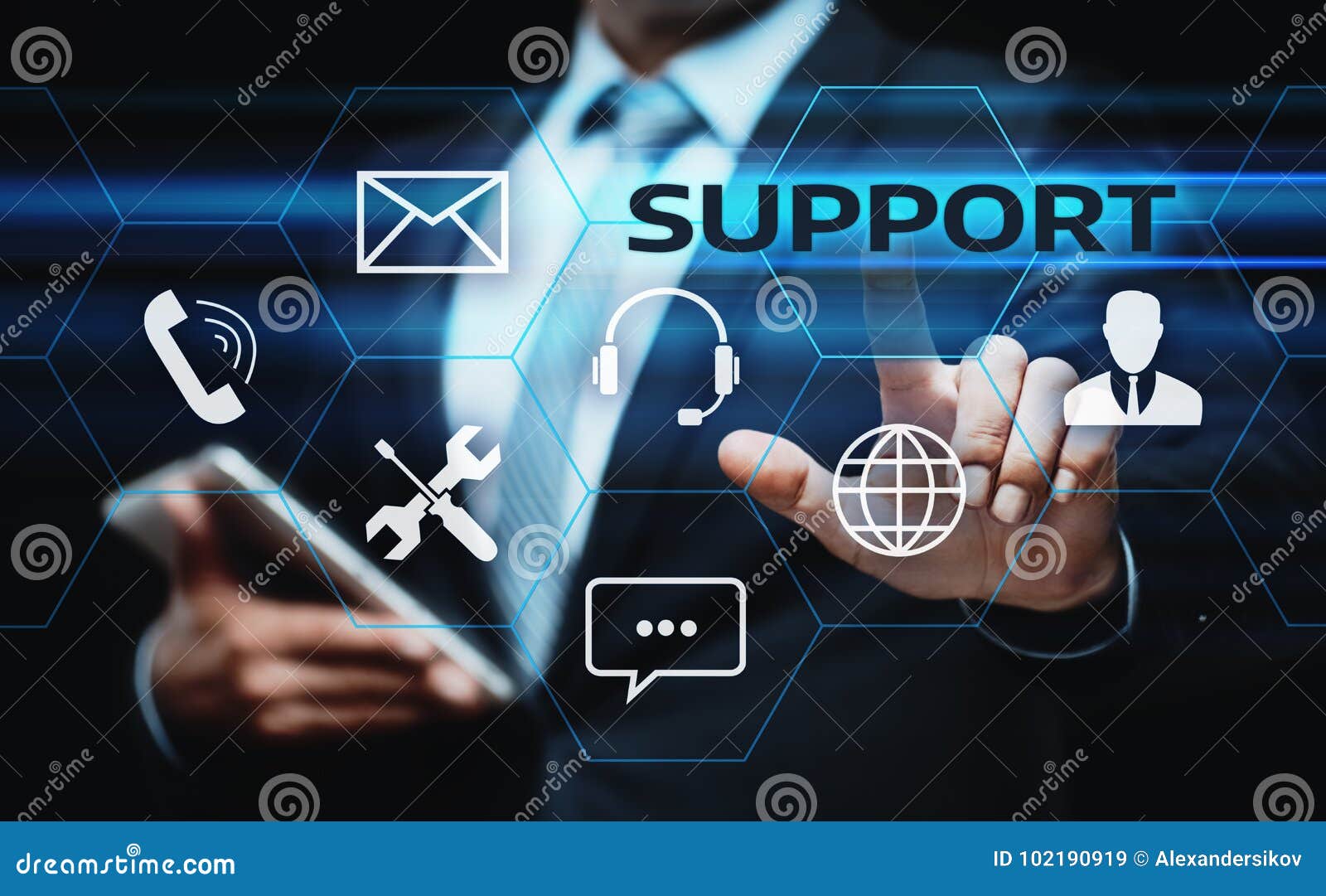 technical support center customer service internet business technology concept