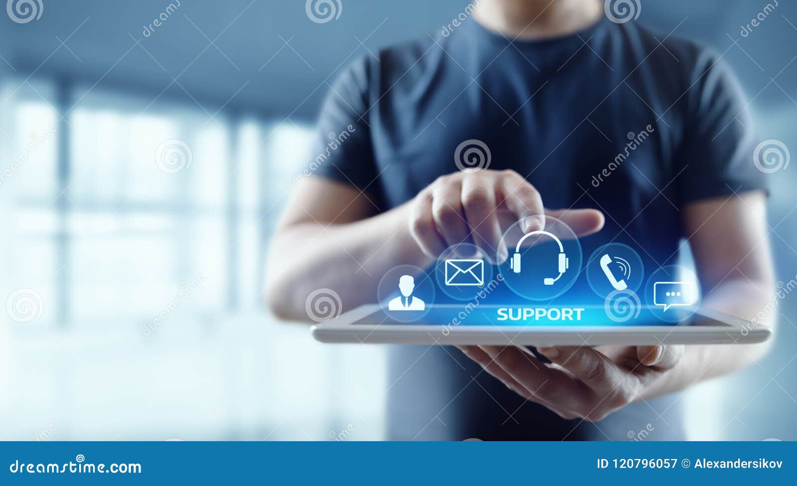 technical support center customer service internet business technology concept
