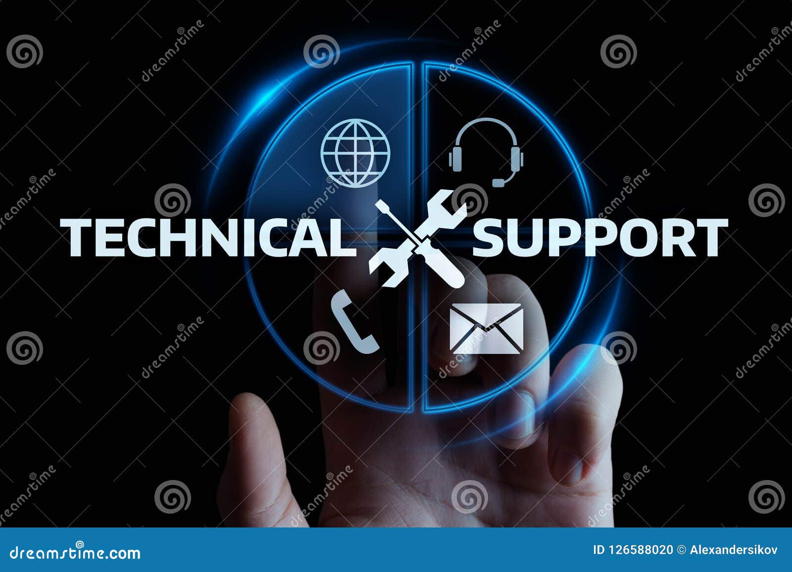 technical support customer service business technology internet concept