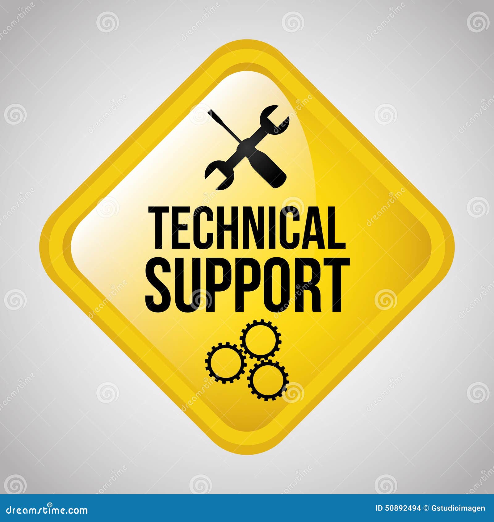 Technical support stock vector. Illustration of gears 50892494