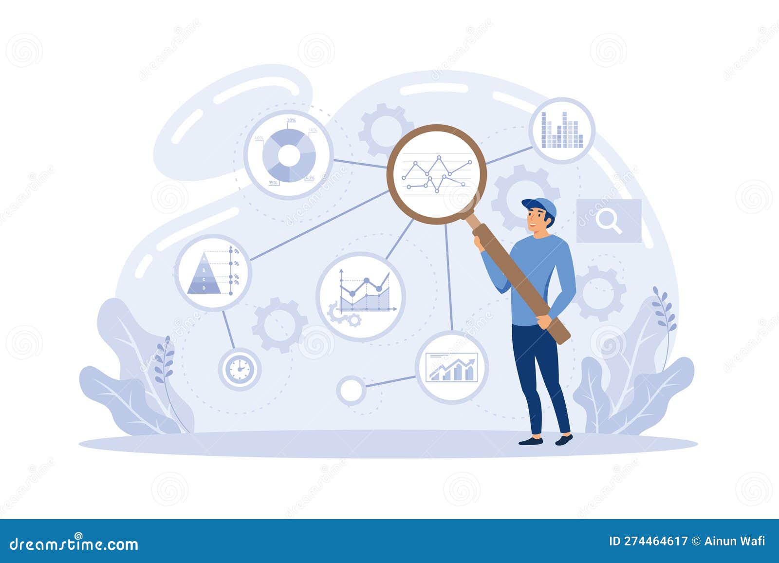 Technical Trader Analyzing Stock Chart, Crypto Market Analysis, Stock  Vector - Illustration of cartoon, investment: 274464617
